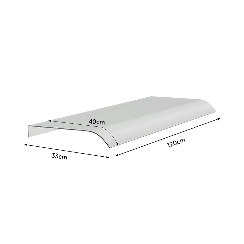 Rackhams 1M / 1.2M / 1.6M / 2M Frosted Awning Canopy For Window And Door - 120 Cm
