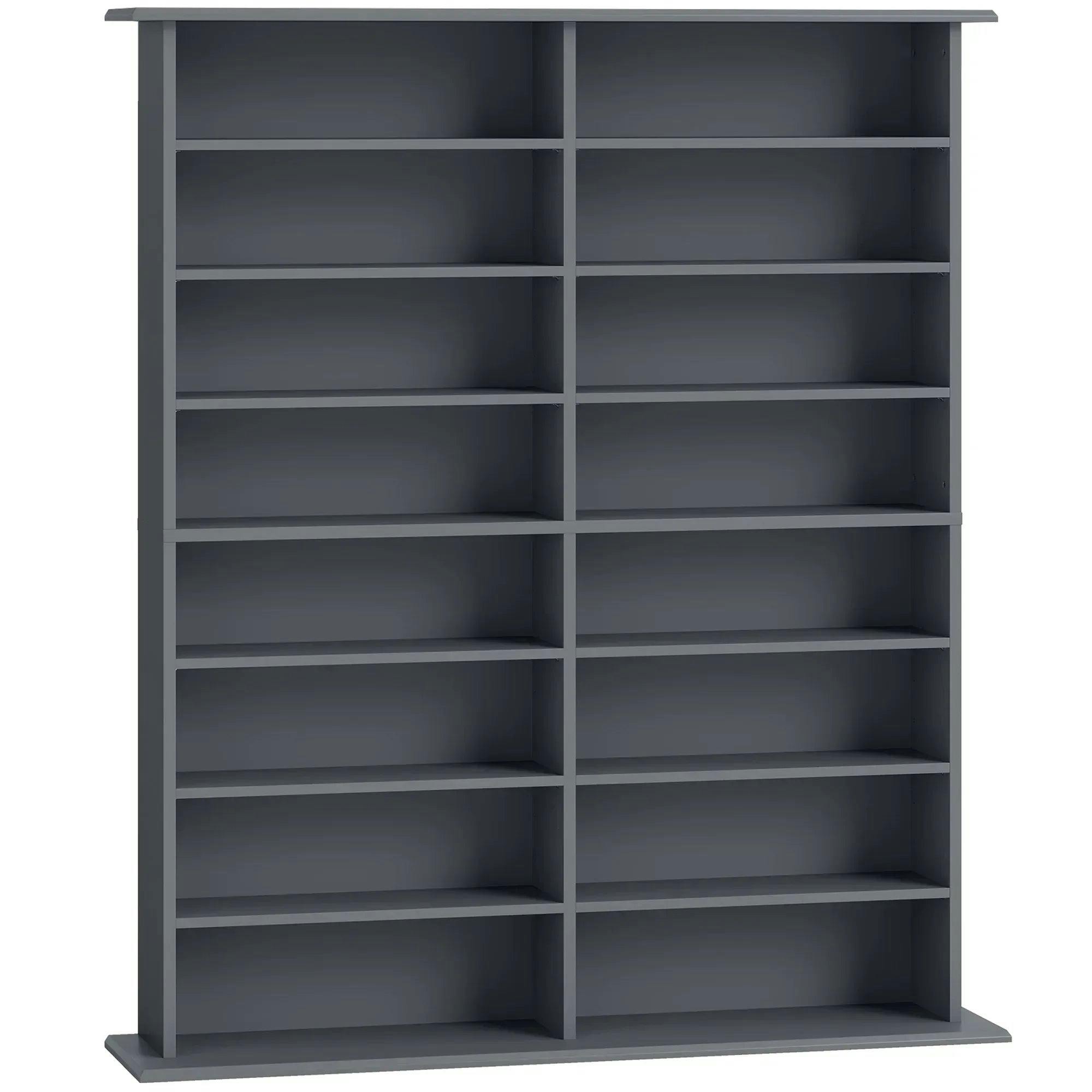 B&Q - Cd Storage Unit Dvd Tower Blu-Ray Storage Shelf For OfficeGrey - Image 4