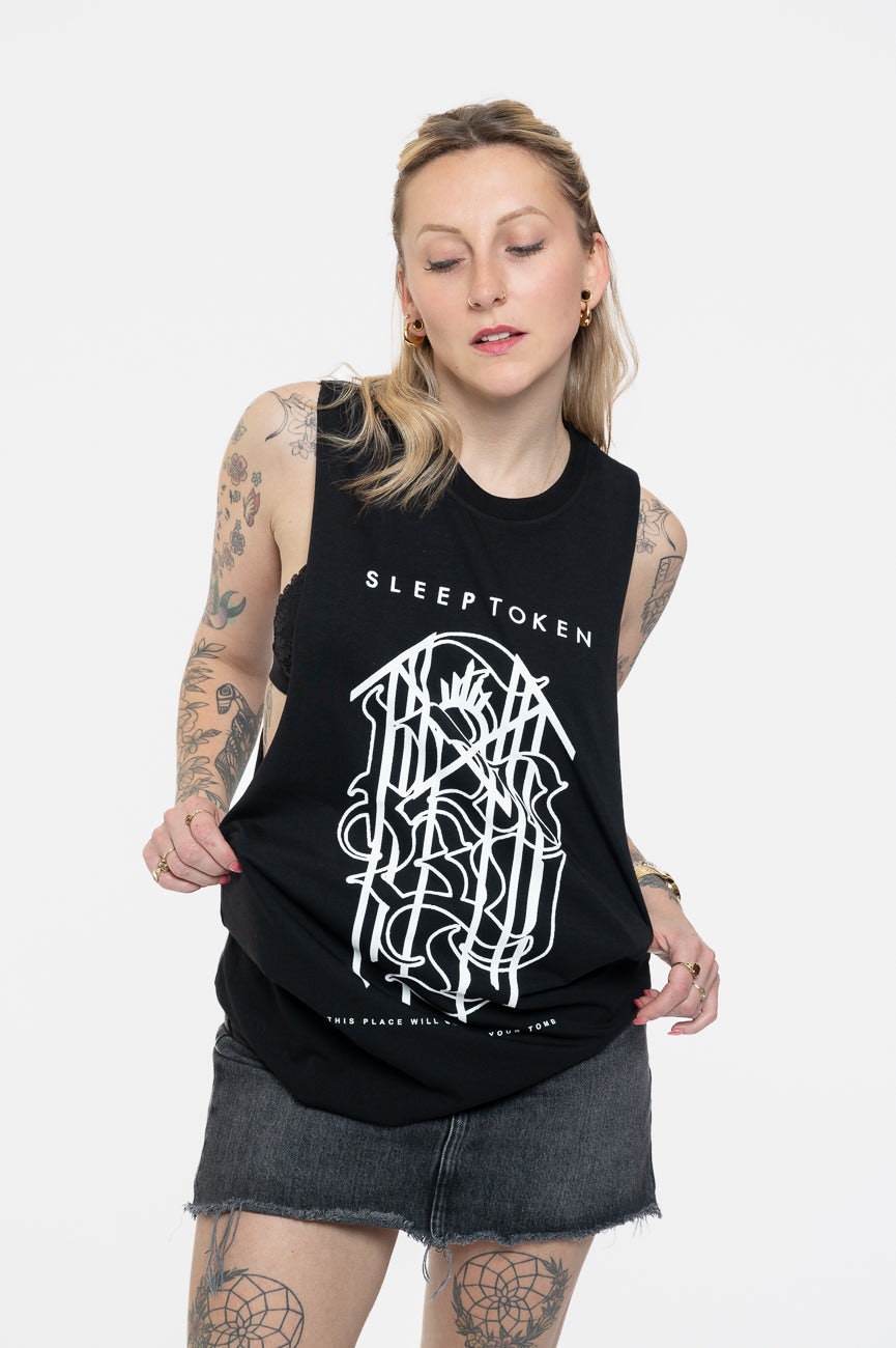 Paradiso Clothing Unisex Black Paradiso Sleep Token Tomb Sigil Vest Top - Xl