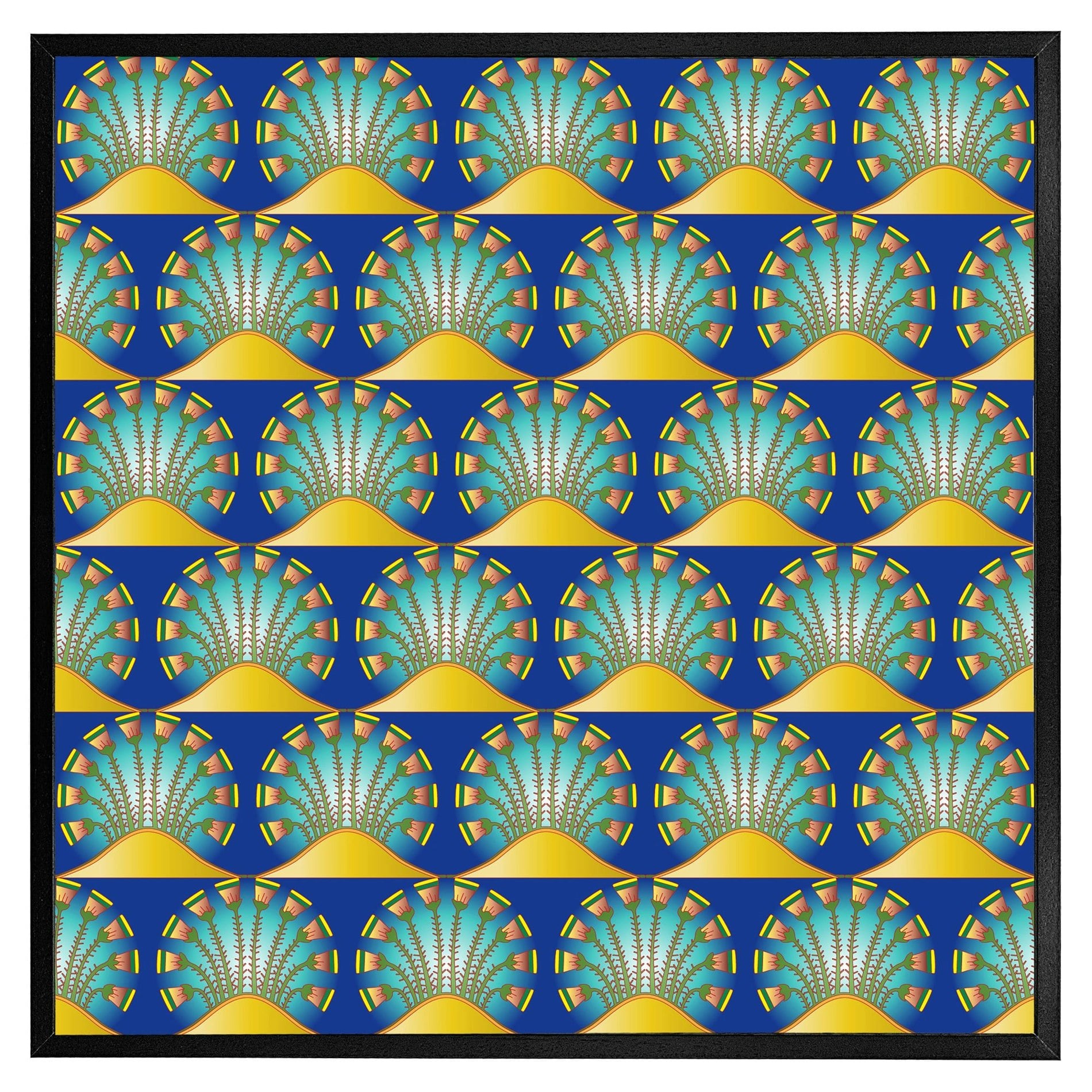 Rackhams Brown Egyptian Style Motif (Picture Frame) - 16X16"
