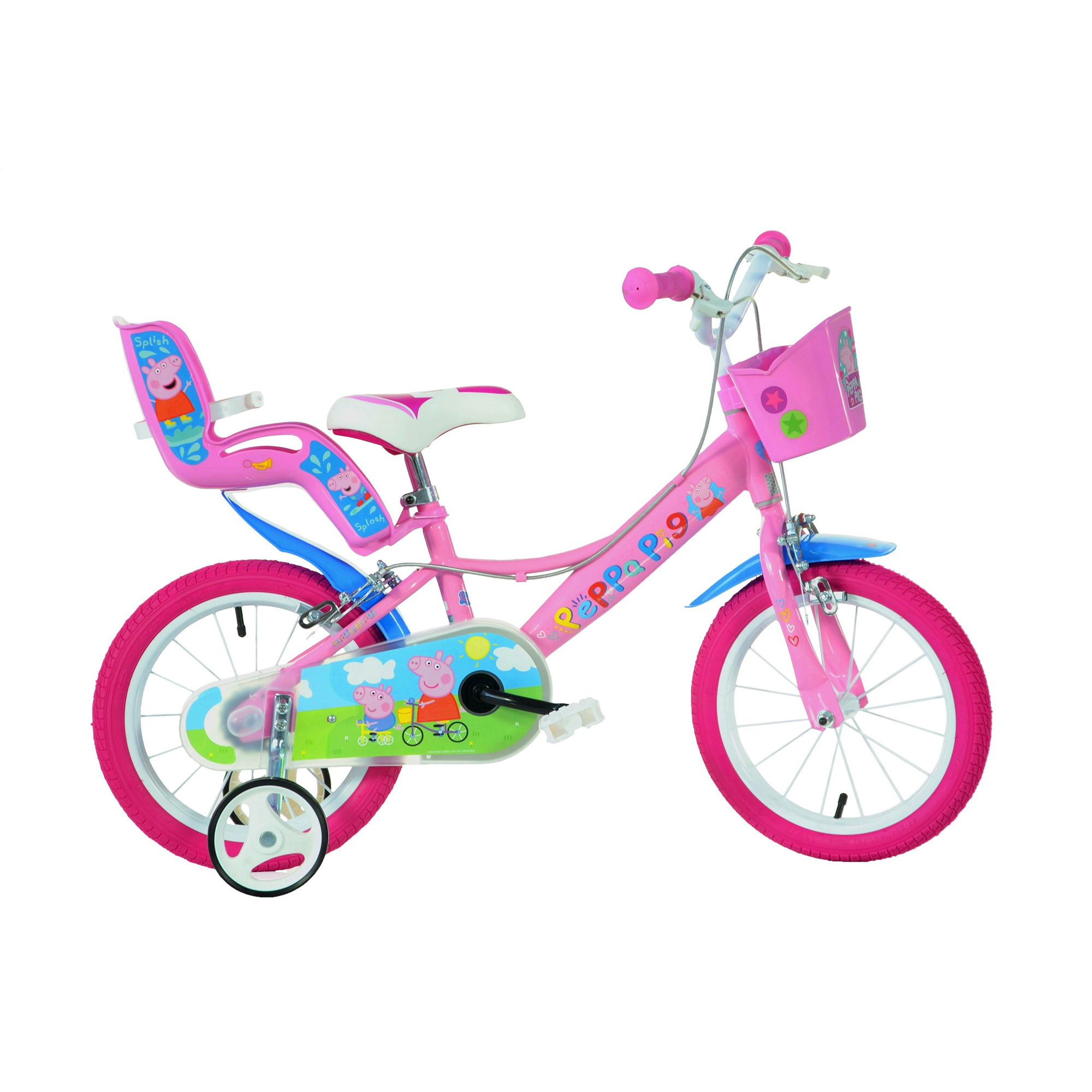 Dino Bikes Pink Peppa Pig Bicycle 14" - - - 4 To 7 - 14 Inch