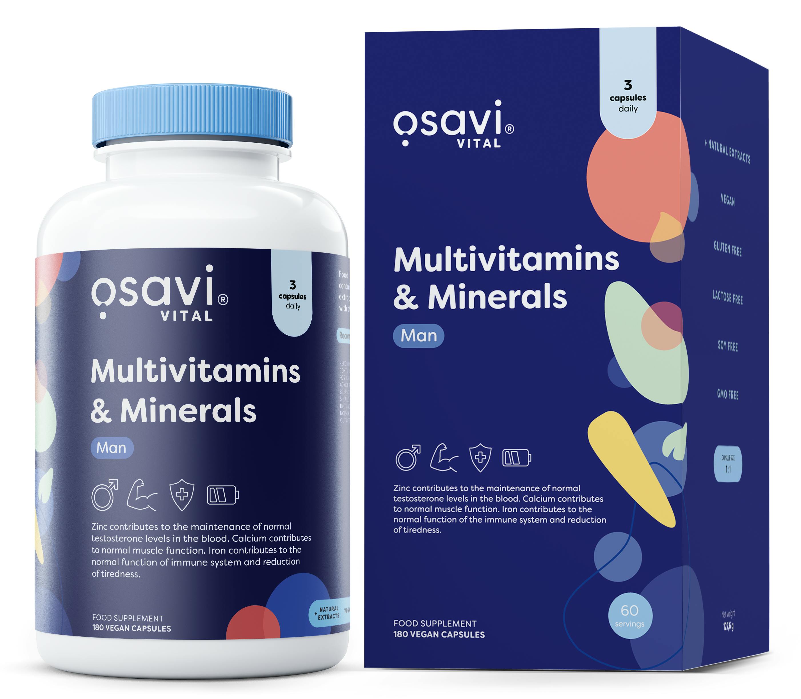 Osavi Multivitamins & Minerals Man - 180 vegan caps - Image 4