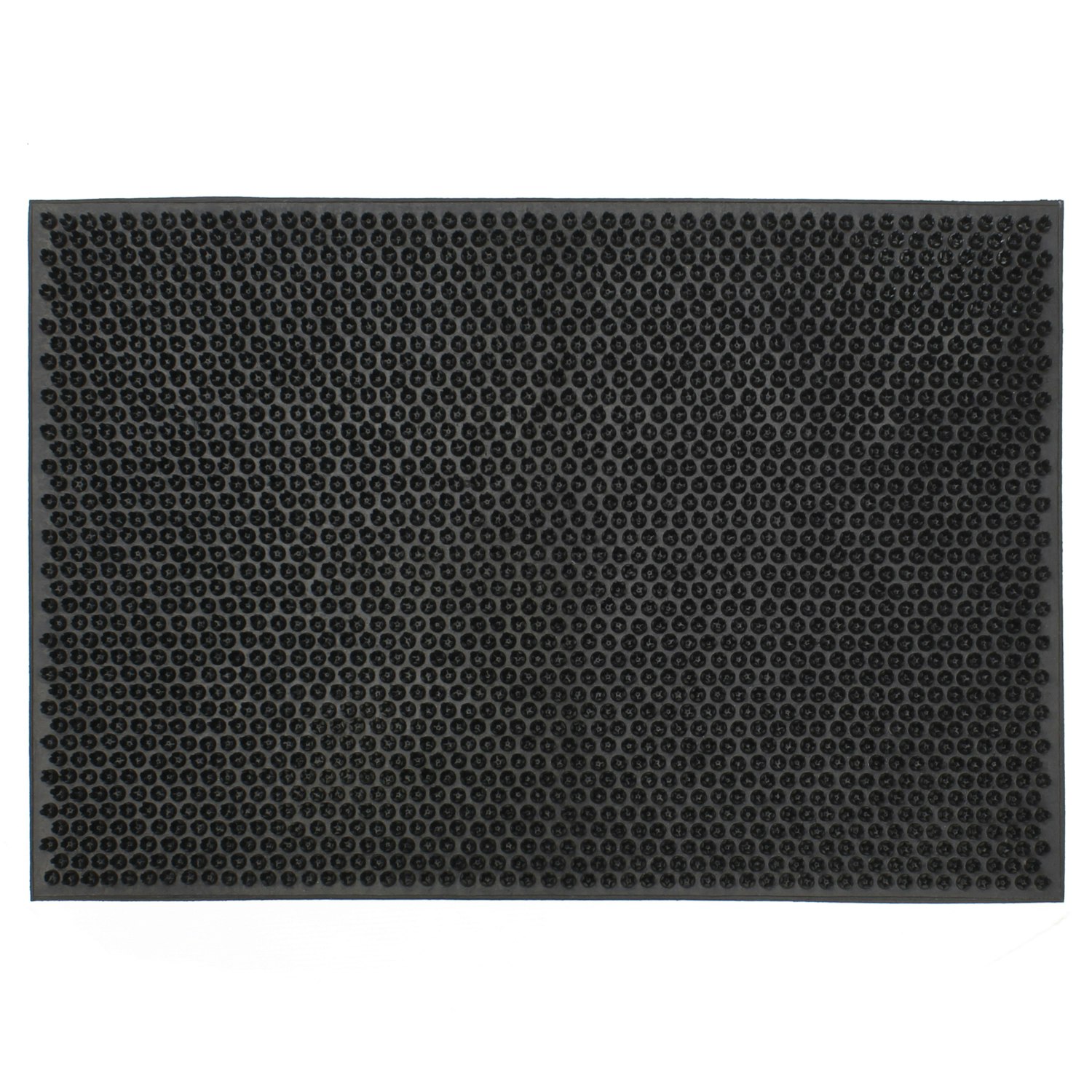 Jvl Black Condor Classic Astro Turf-Look Rubber Scraper Mat, 40X60cm