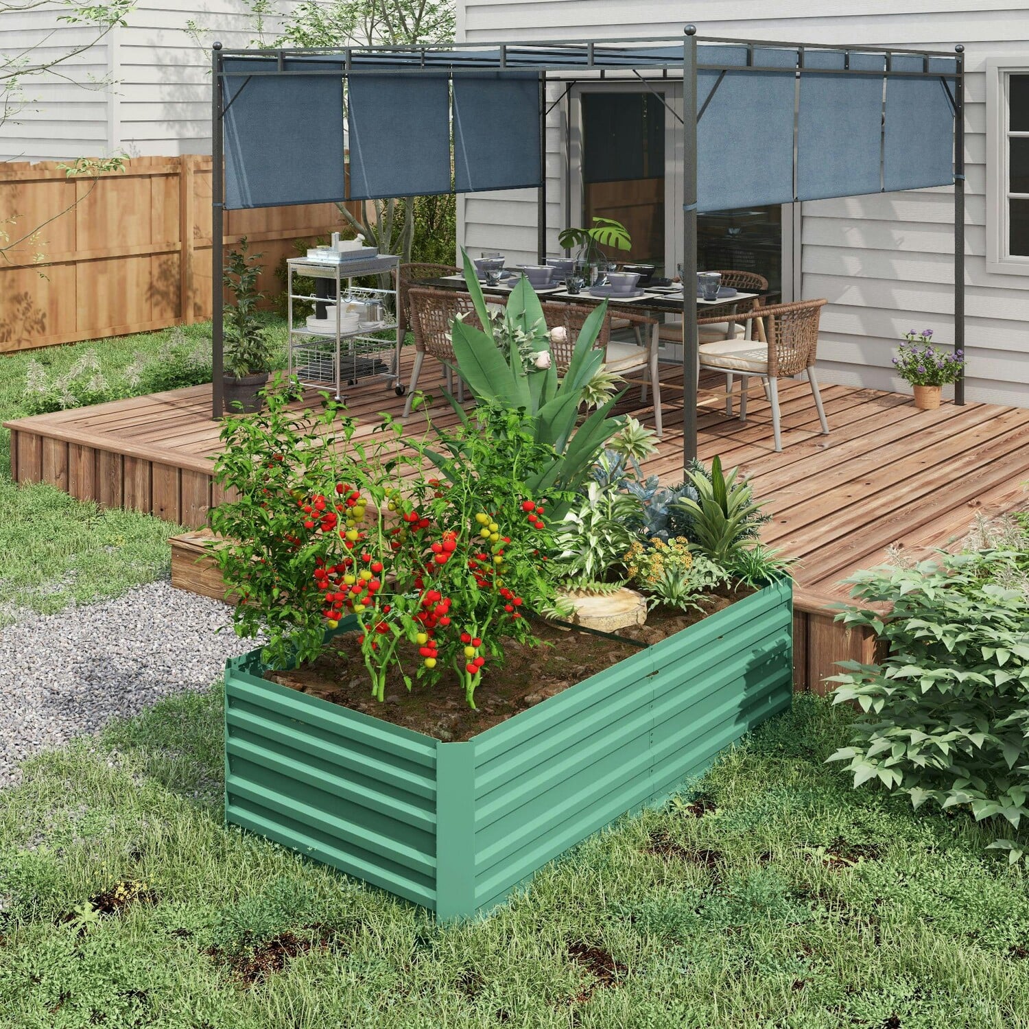 B&Q - (180 X 90 X 59 CmLight Green) Galvanised Raised Bed For Garden - Image 2