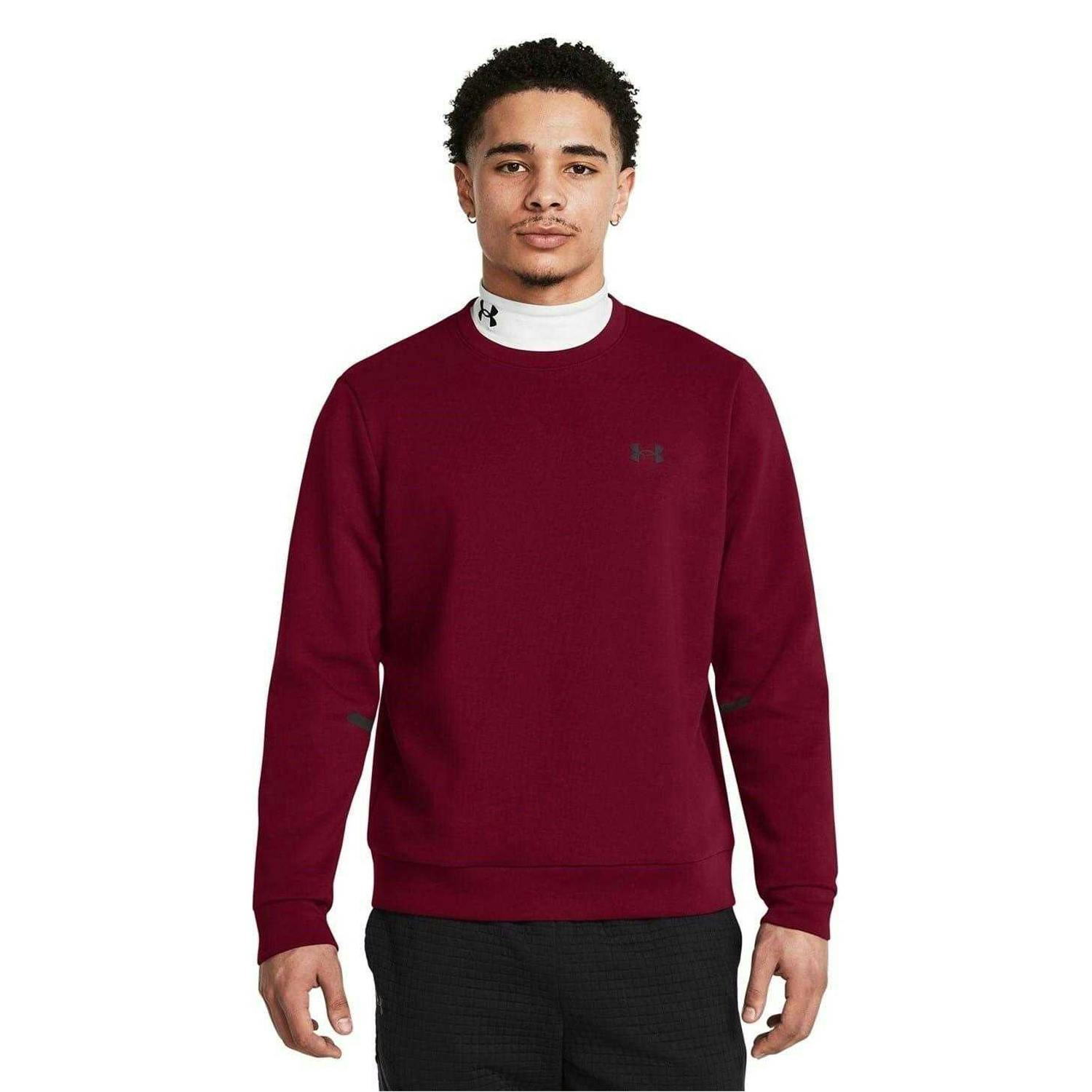 Under Armour Men's Red Unstoppable Sweatshirt - M - 65% Polyester/29% Cotton/6% Elastane