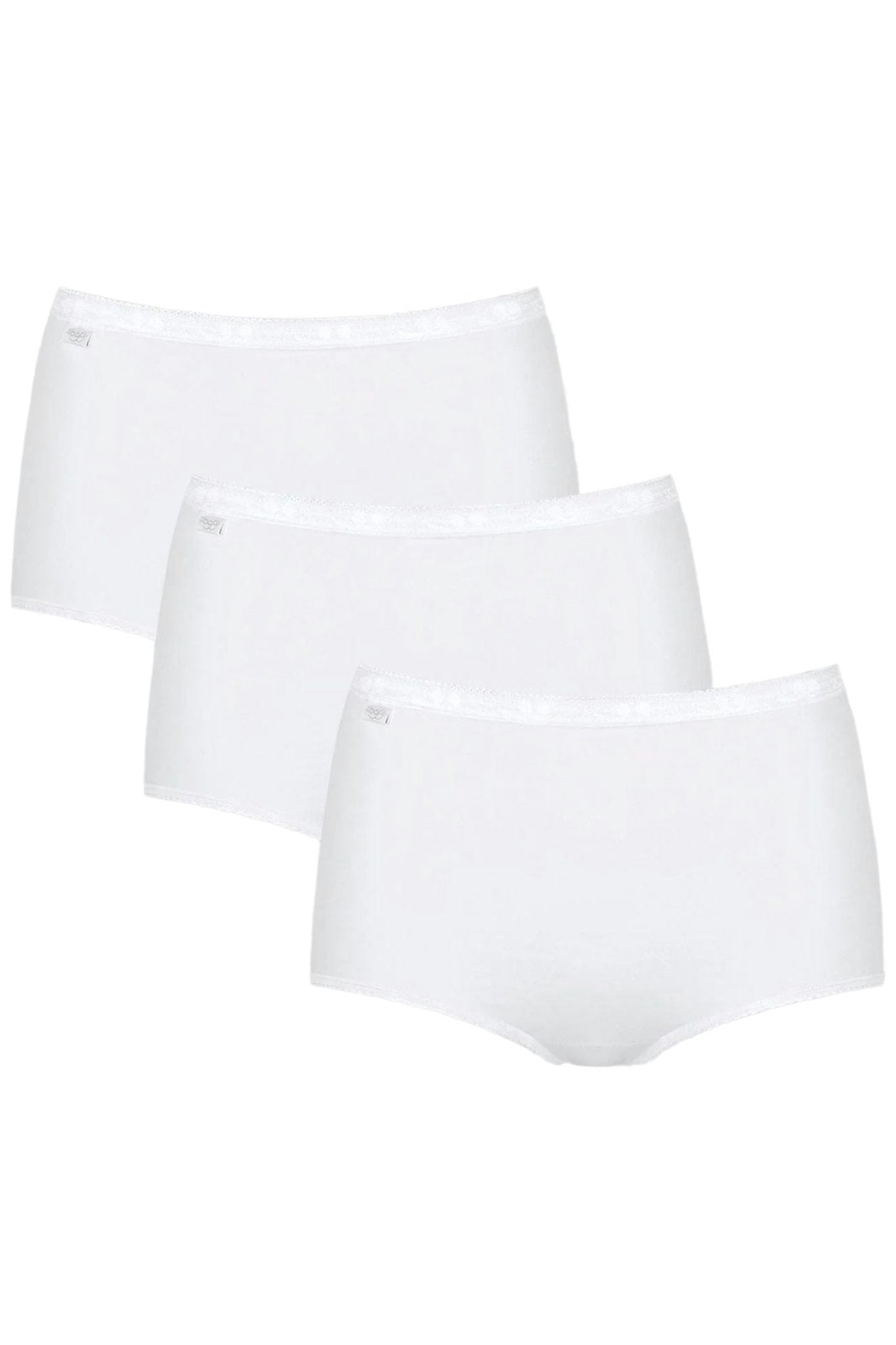 Sloggi White Basic+ 3-Pack Maxi Briefs, - 22
