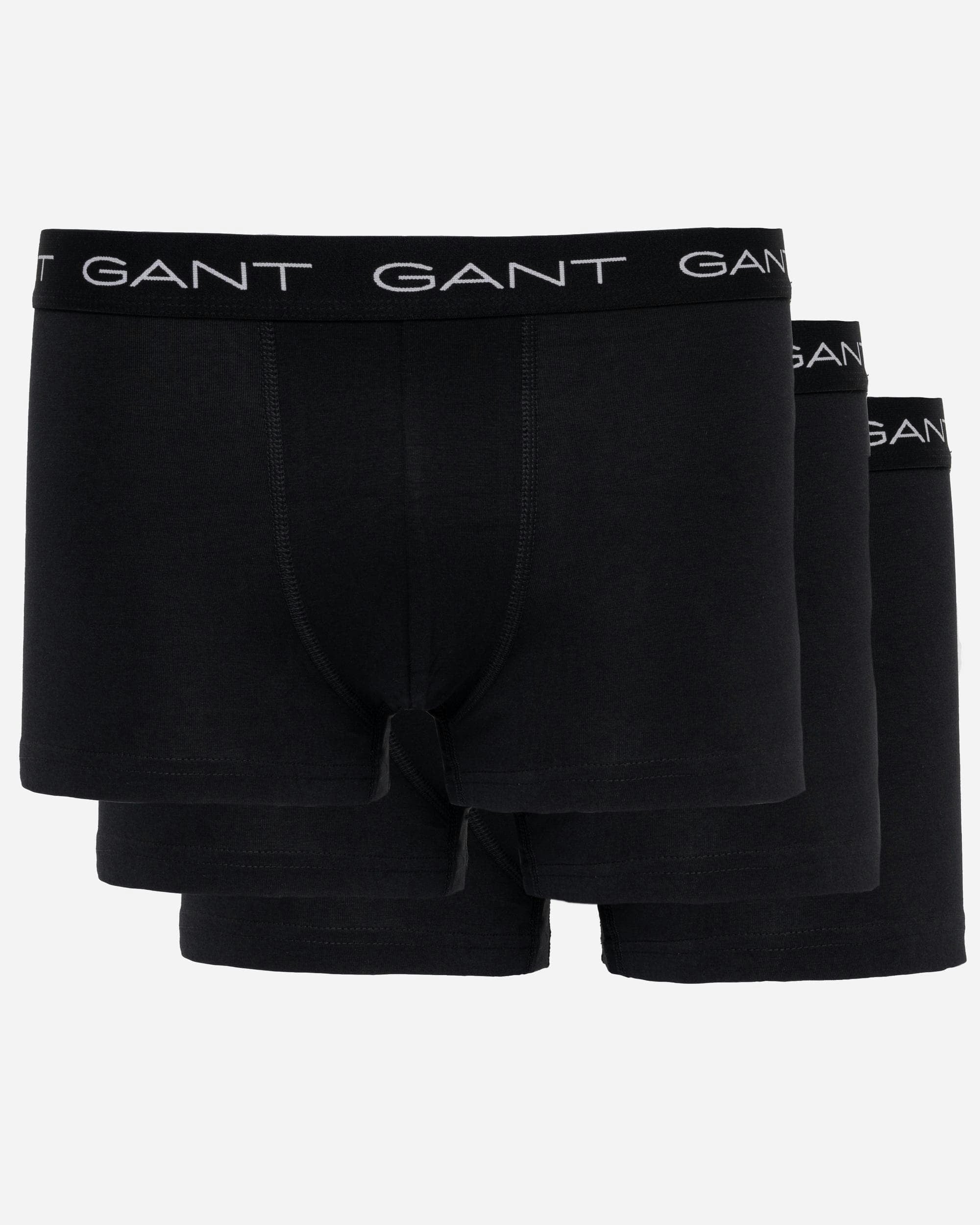 Gant Men's Black Slim Fit Cotton Jersey Trunks 3-Pack - 5 - 5 - Xxxl
