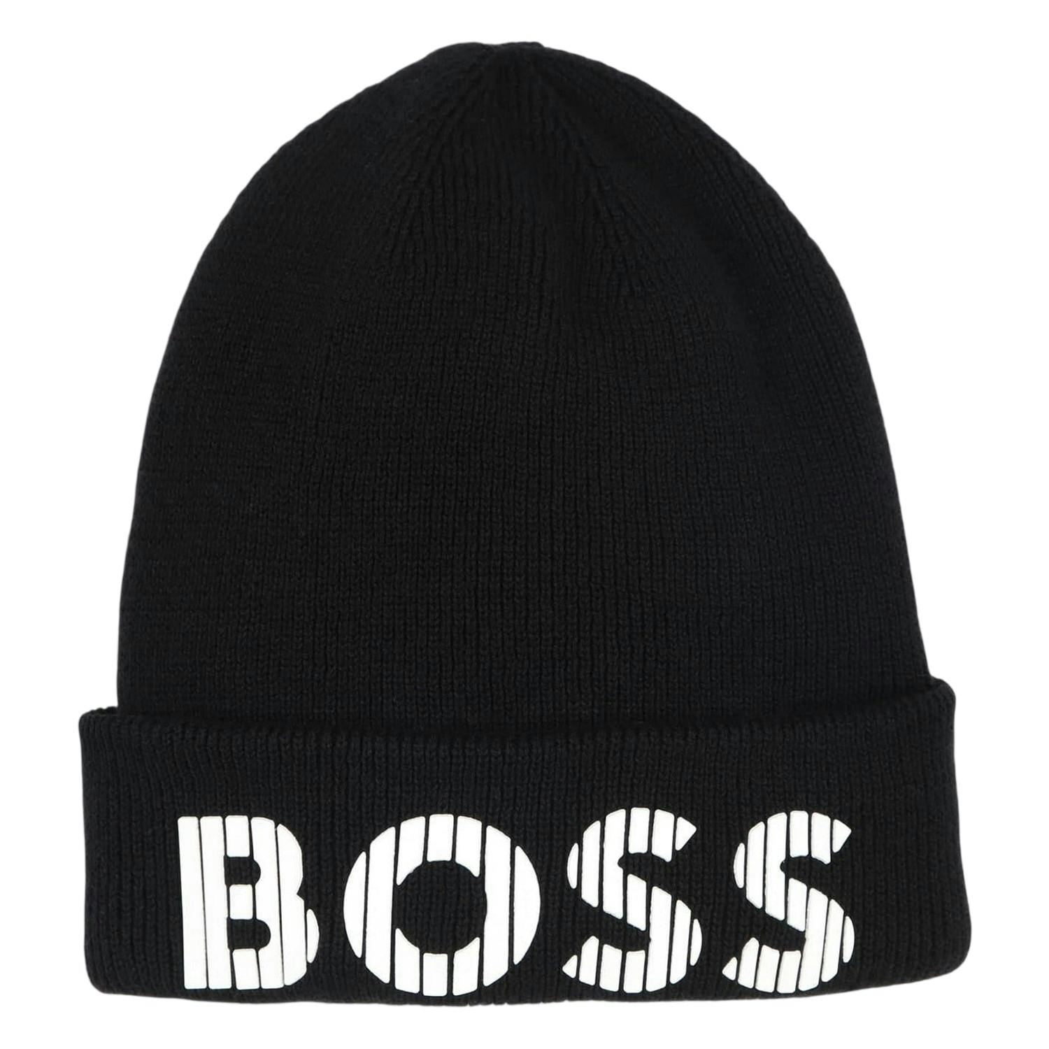 Boss Black Kids Lettering Beanie - 14-16 Years - 100% Mixed