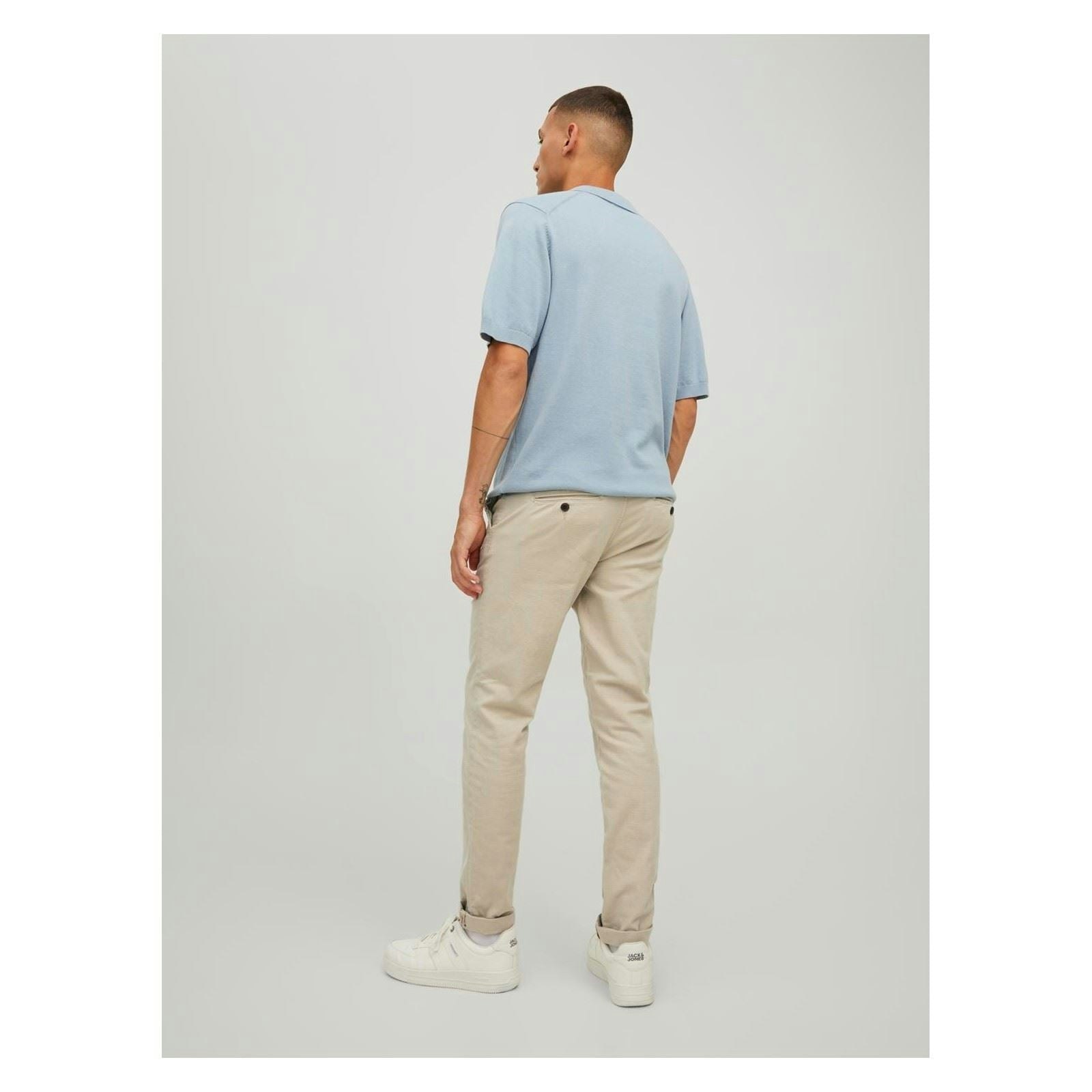 Jack & Jones Men's White Marco Cotton Off Chino Pants - Size 32