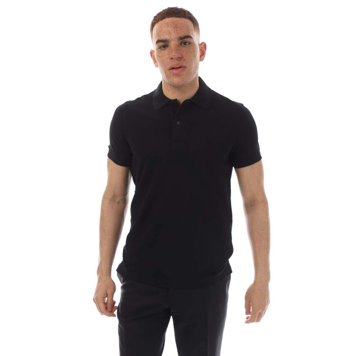 Tom Ford Men's Black Pique Tennis Polo Shirt - M - 100% Cotton