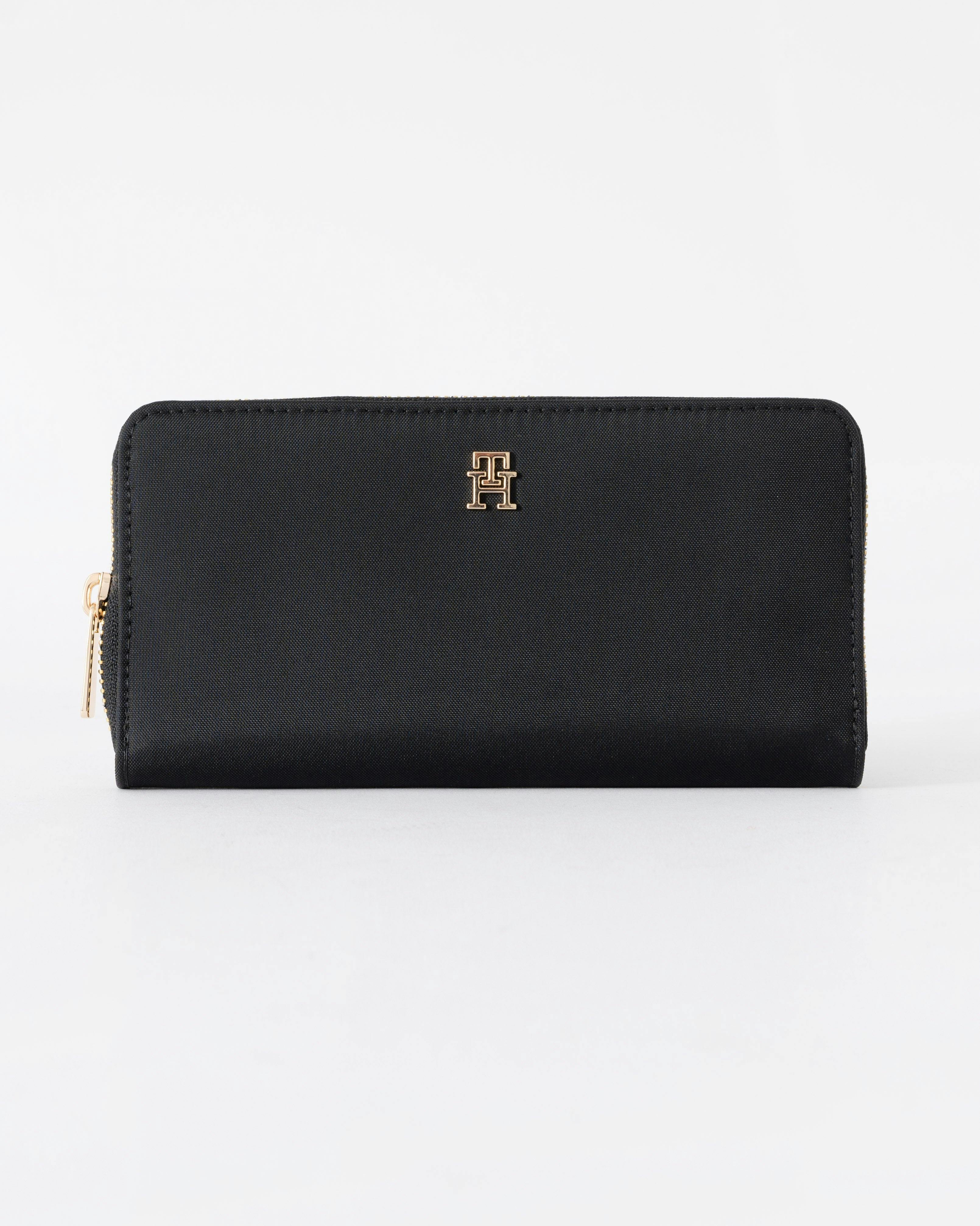 Tommy Hilfiger Women's Black Popette Large Nylon Zip Bag - One Size