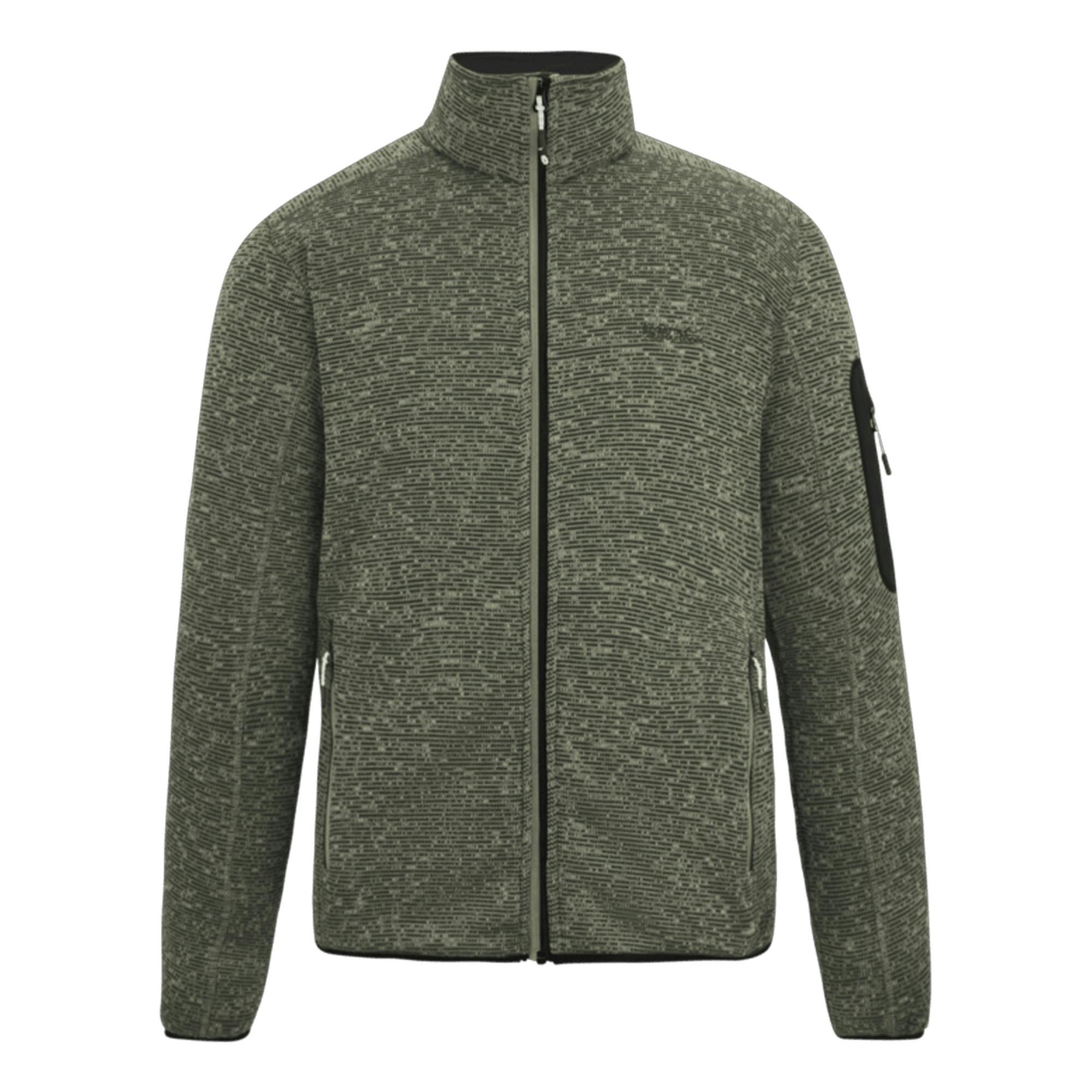 Regatta Men's Newhill Marl Full Zip Fleece Jacket - Abbeystone - M - Abbeystone - 70% Polyester/30% Recycled Polyester