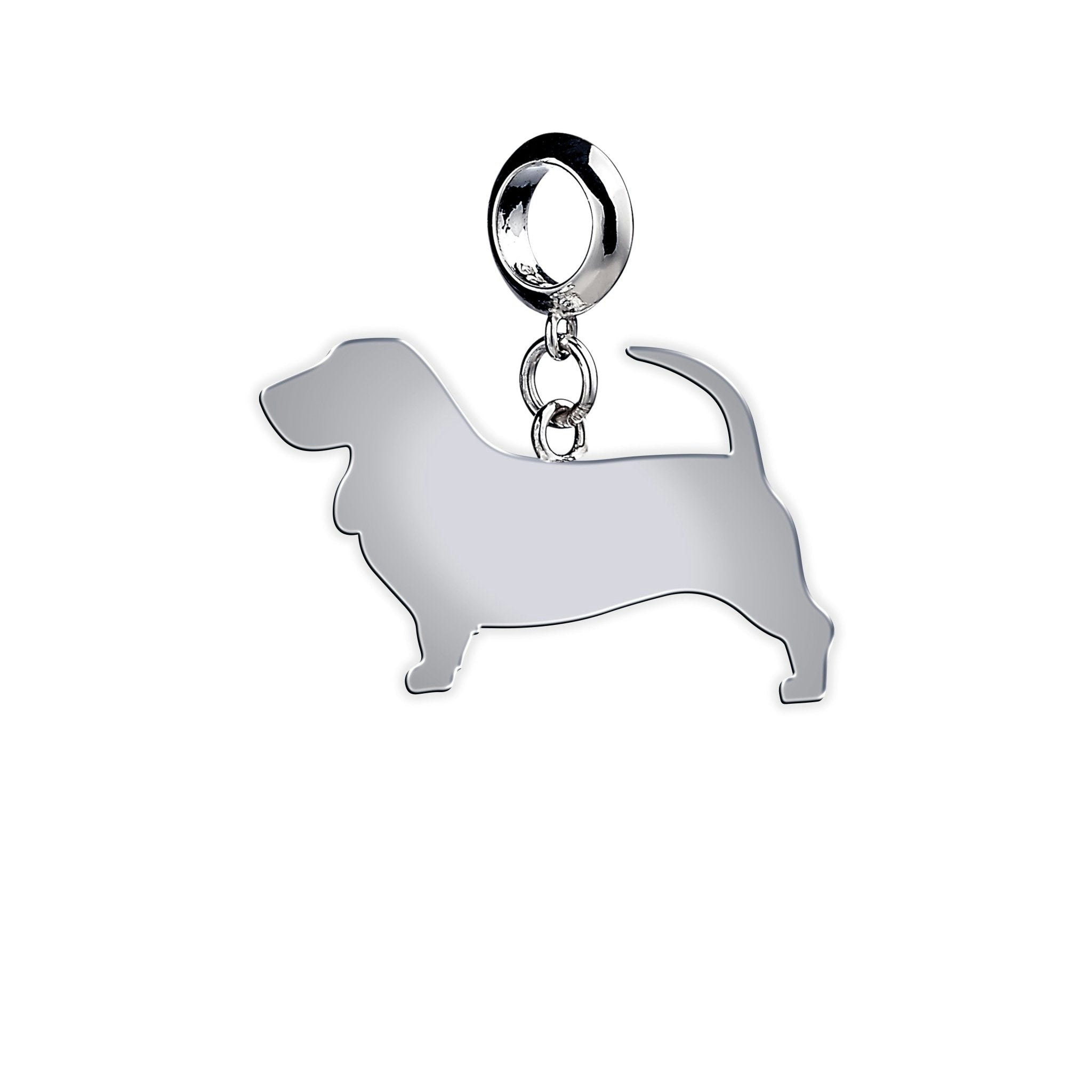Mylee London Silver Basset Fauve De Bretagne Silhouette Charm - No - Slider Charm