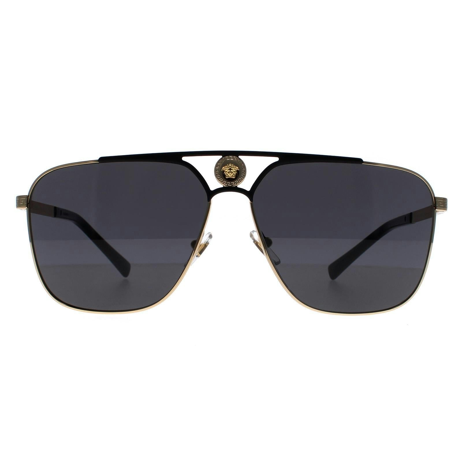 Versace Sunglasses VE2238 143687 Gold and Matte Black Dark Grey - Image 13