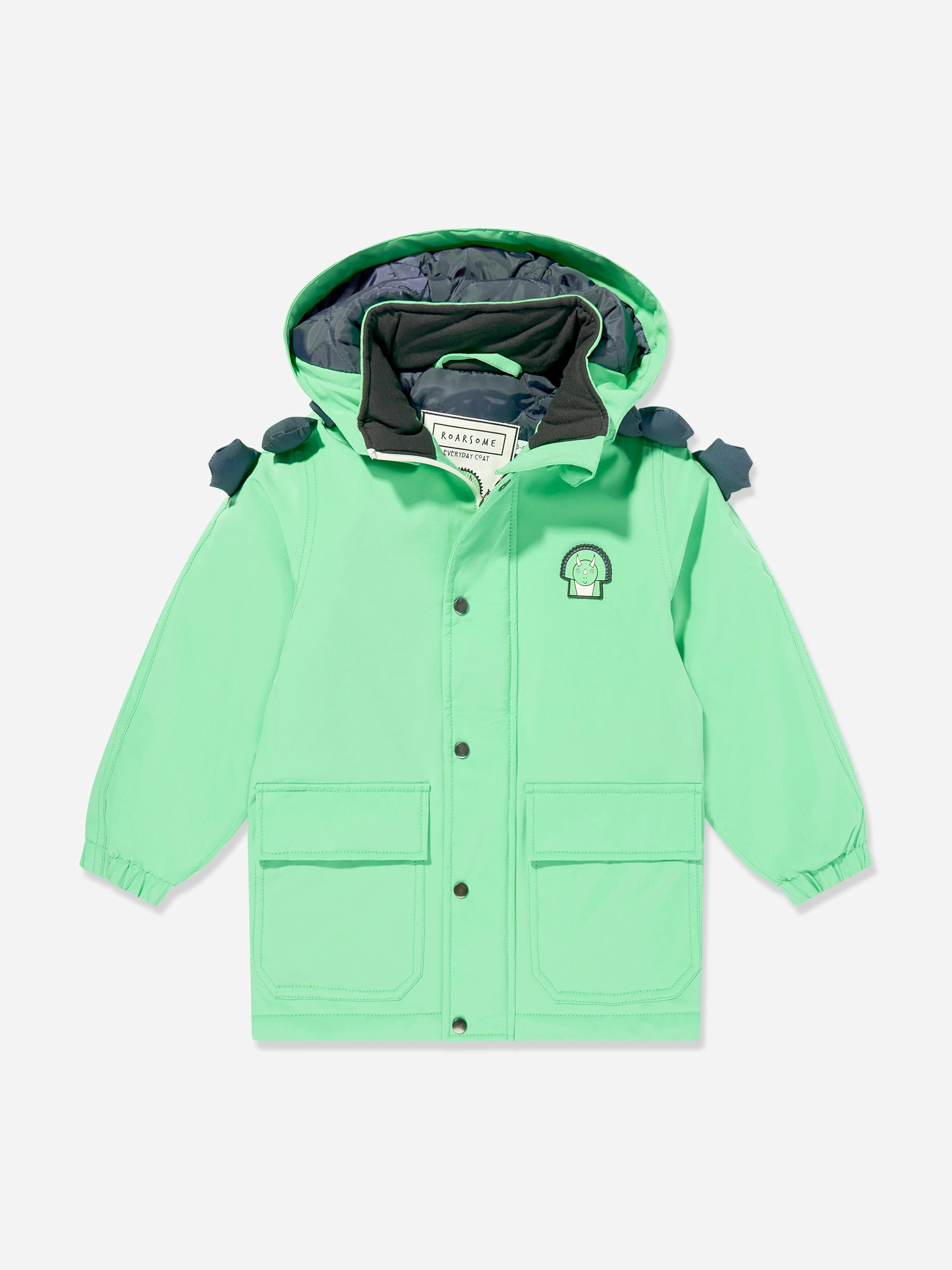 Roarsome Boys Green Spike The Dinosaur Raincoat In - 3 - 4 Yrs