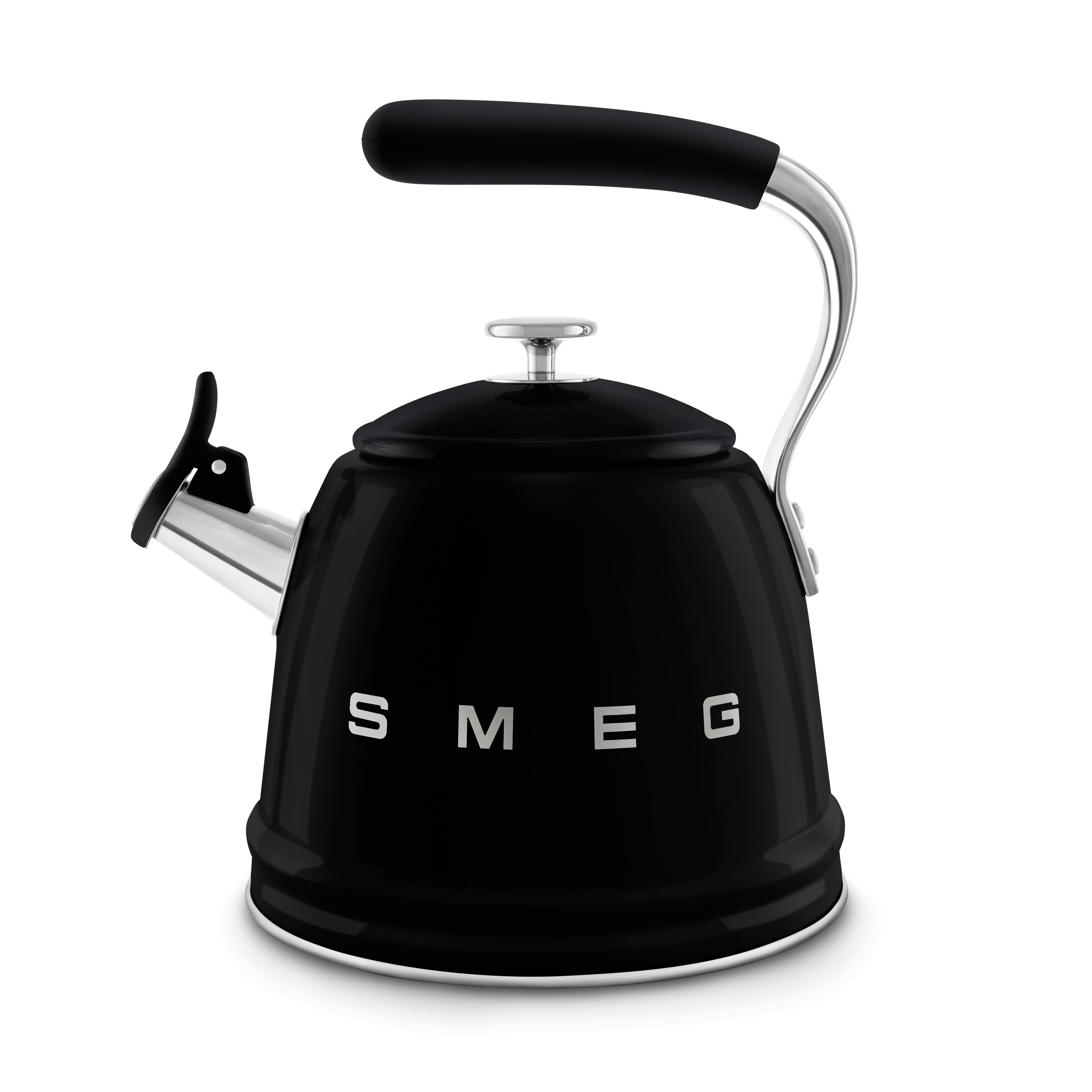 Rackhams Black Wkf01 Retro Stovetop Whistling Kettle