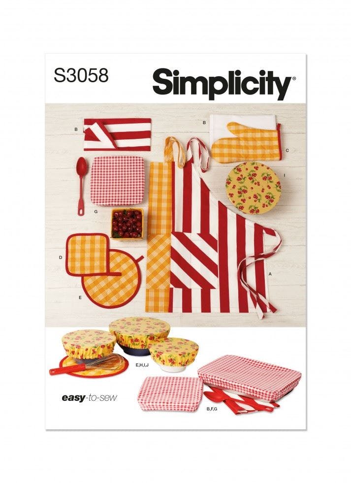 Simplicity Sewing Pattern 3058, Accessories, Aprons Os (One Size) - Easy - Os (One Size)
