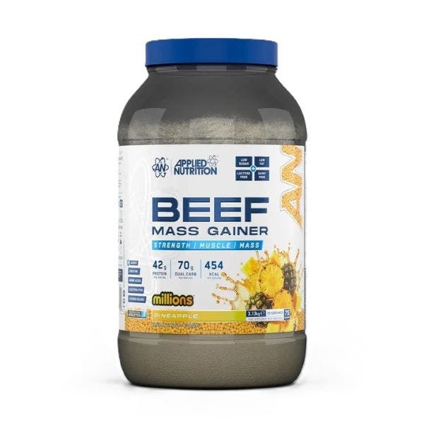 Applied Nutrition Beef Mass Gainer Protein Powder – 42g Beef Protein Isolate, High Calorie Weight Gainer Supplement, Lactose Free, Low Sugar (3.13kg – 25 Servings) (Pineapple Millions) - Image 5