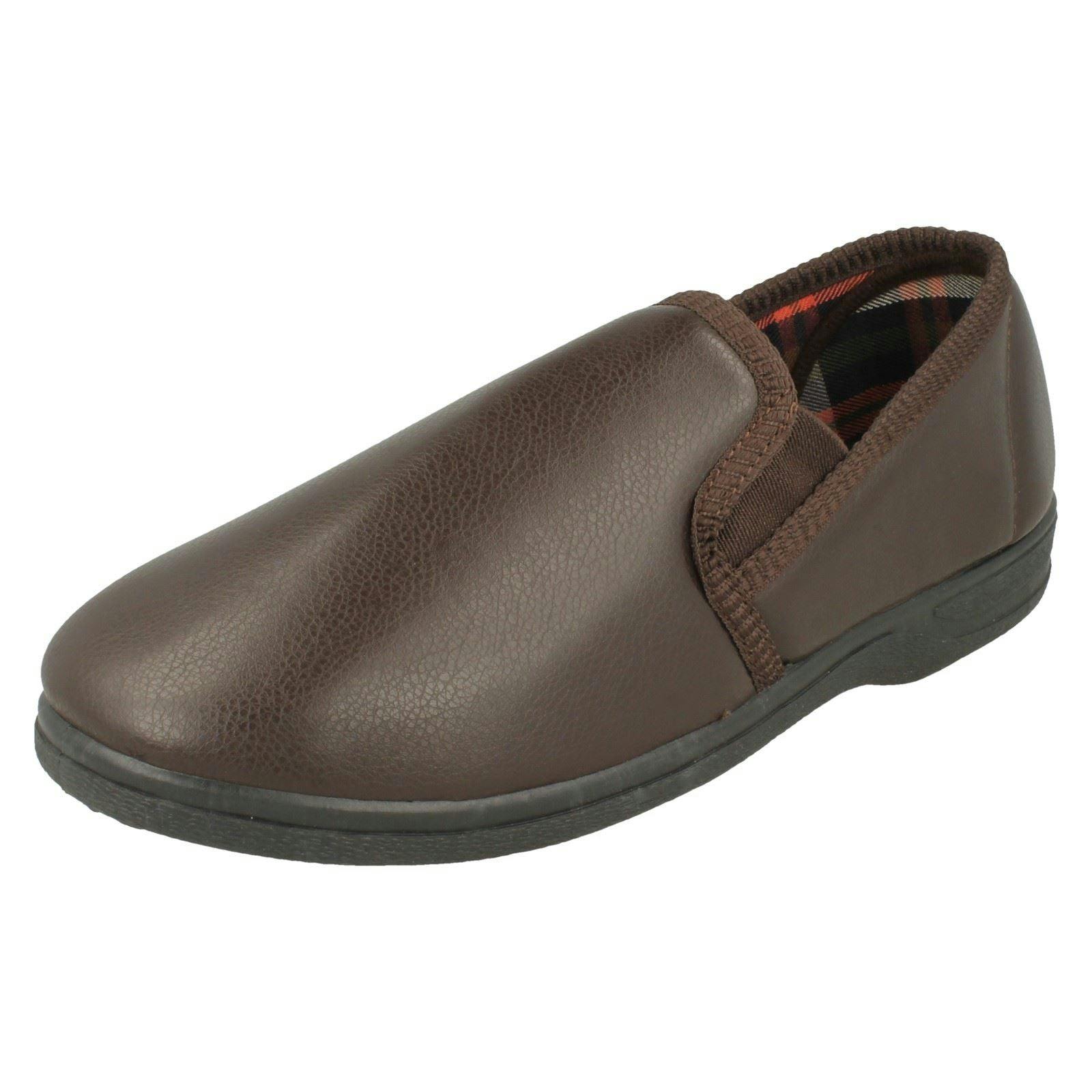 Rosebank Men's Brown Slip On Casual Slippers Anthony - Uk 6