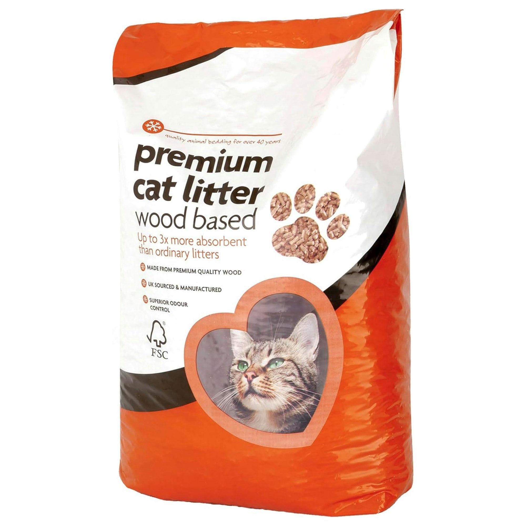 Storm Trading Group Premium Cat Litter Wooden Pellets Clean & Easy To Use Ultra Absorbent Odour Control Soft Bedding - 15 Litre