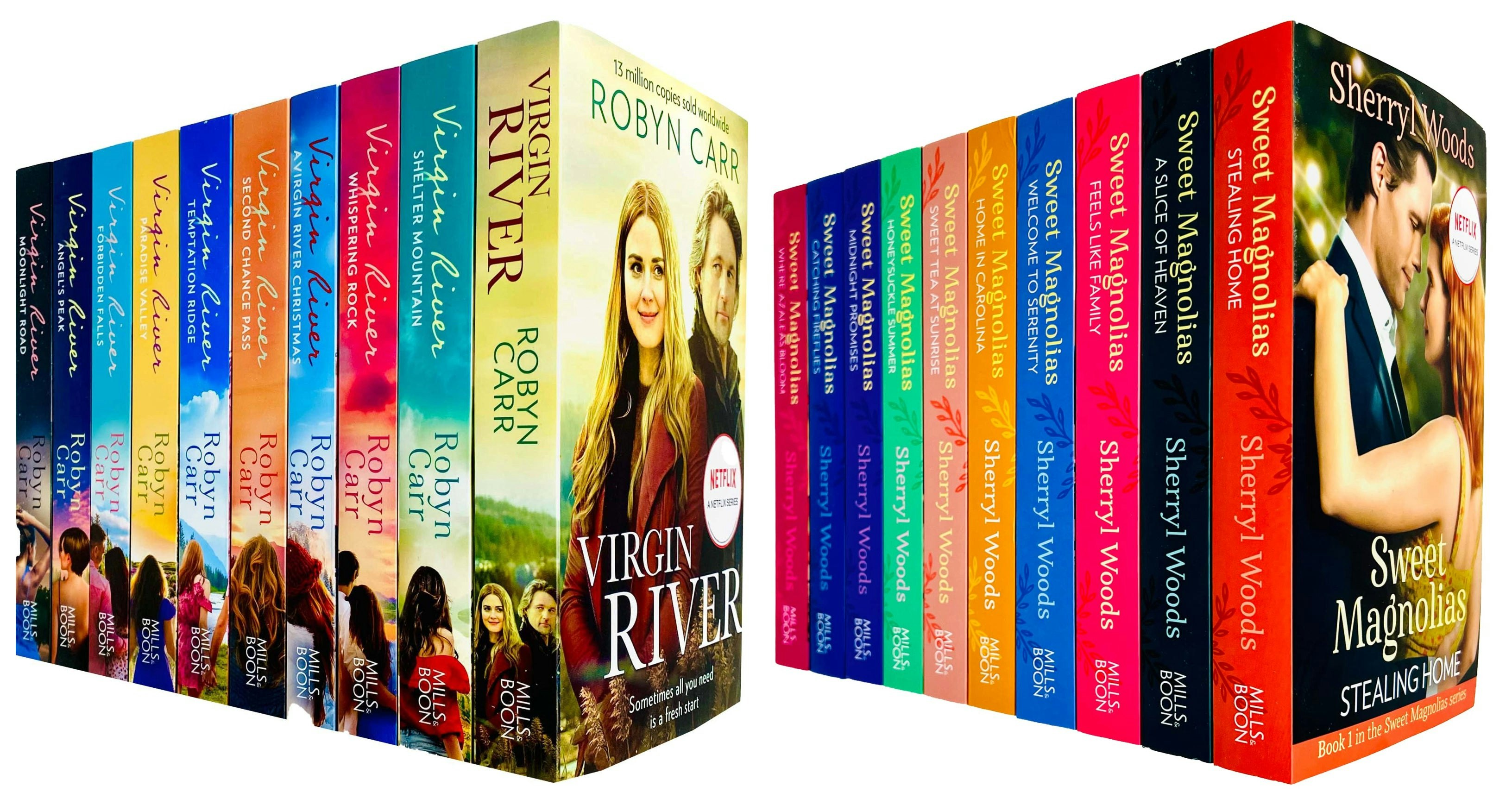 Various Publishers The Virgin River Series By Robyn Carr And The Sweet Magnolias Series By Sherryl Woods 20 Book Set