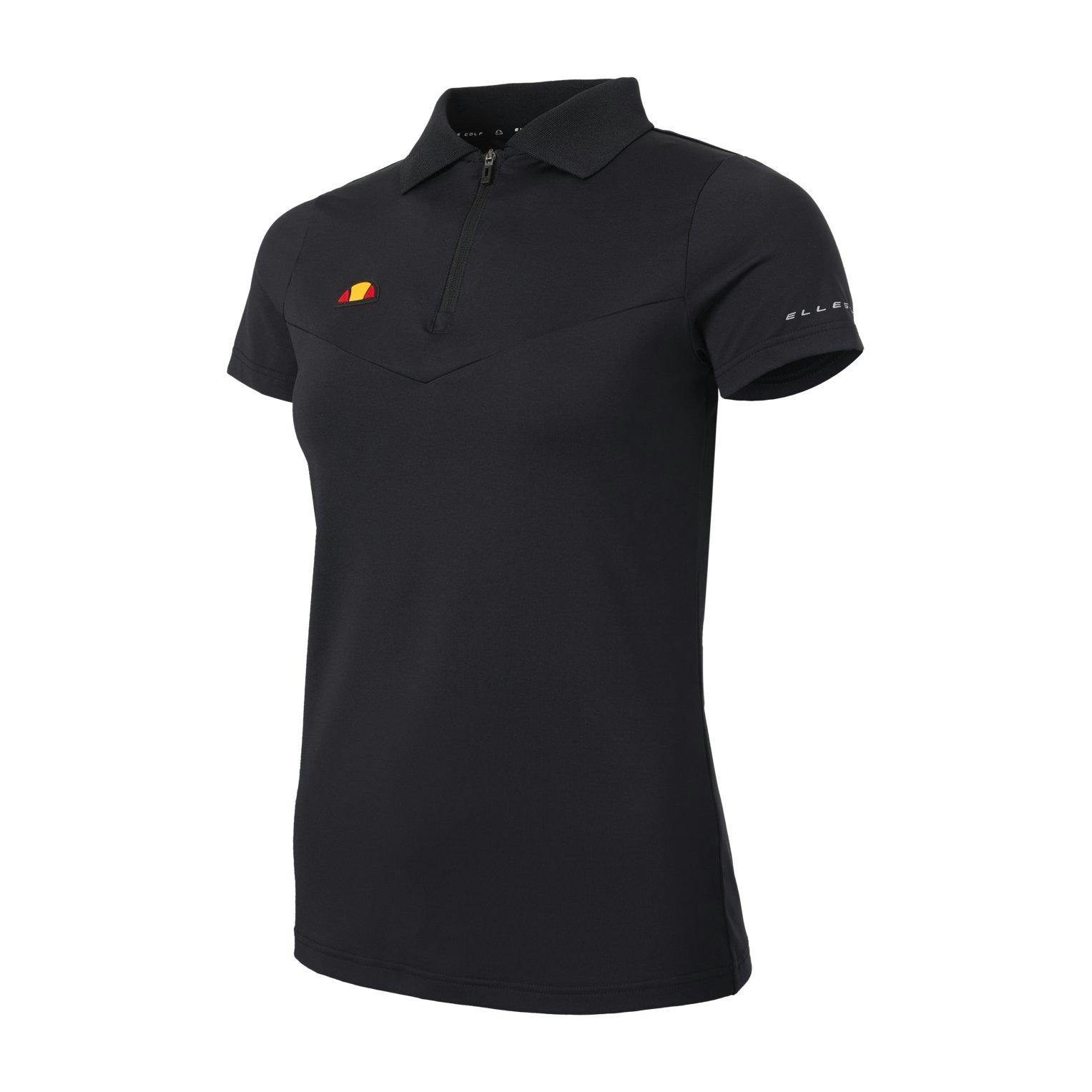 Ellesse Women's Black / Kartin Polo Shirt - 8 Uk - 88% Polyester/12% Elastane