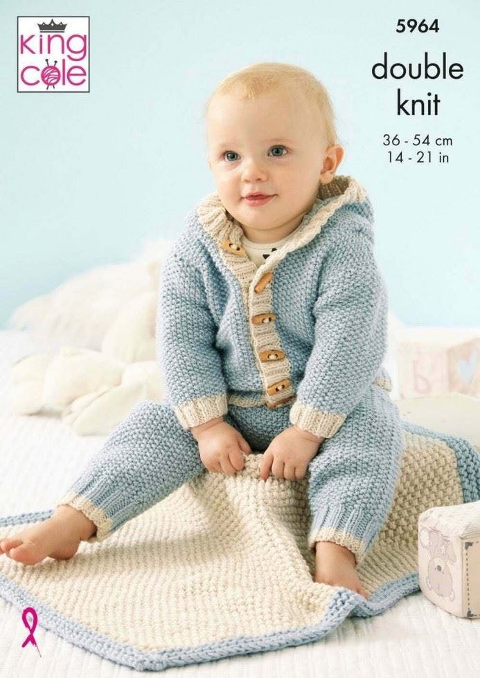 King Cole Cherished Dk Knitting Pattern 5964, Jackets, Hoodies, Leggings, Headwear, Blankets For Baby, 14 - 21 Inches
