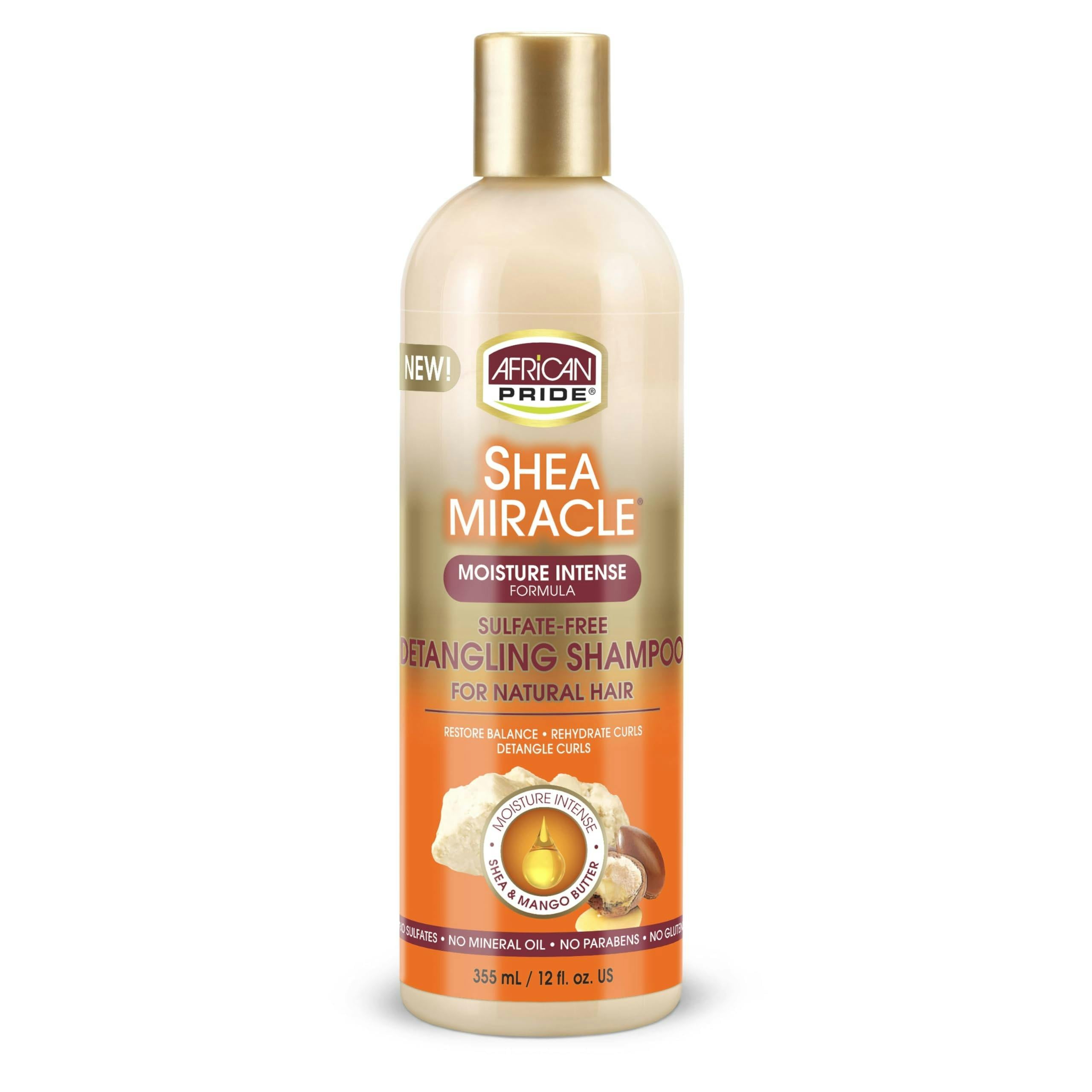 African Pride Shea Miracle Detangling Shampoo 12Oz