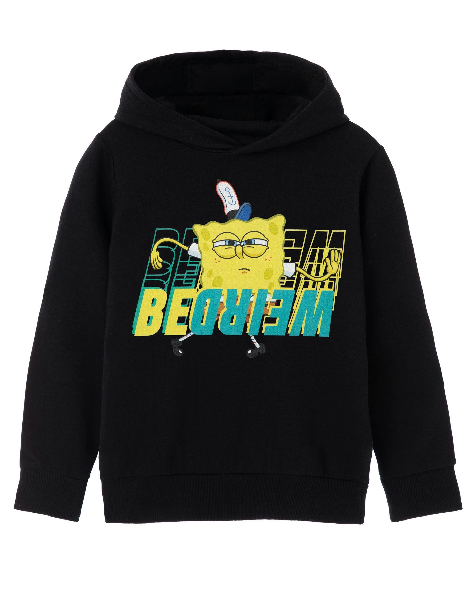 Vanilla Underground Boys Black Spongebob Squarepants Be Weird Hoodie - 7-8 Years