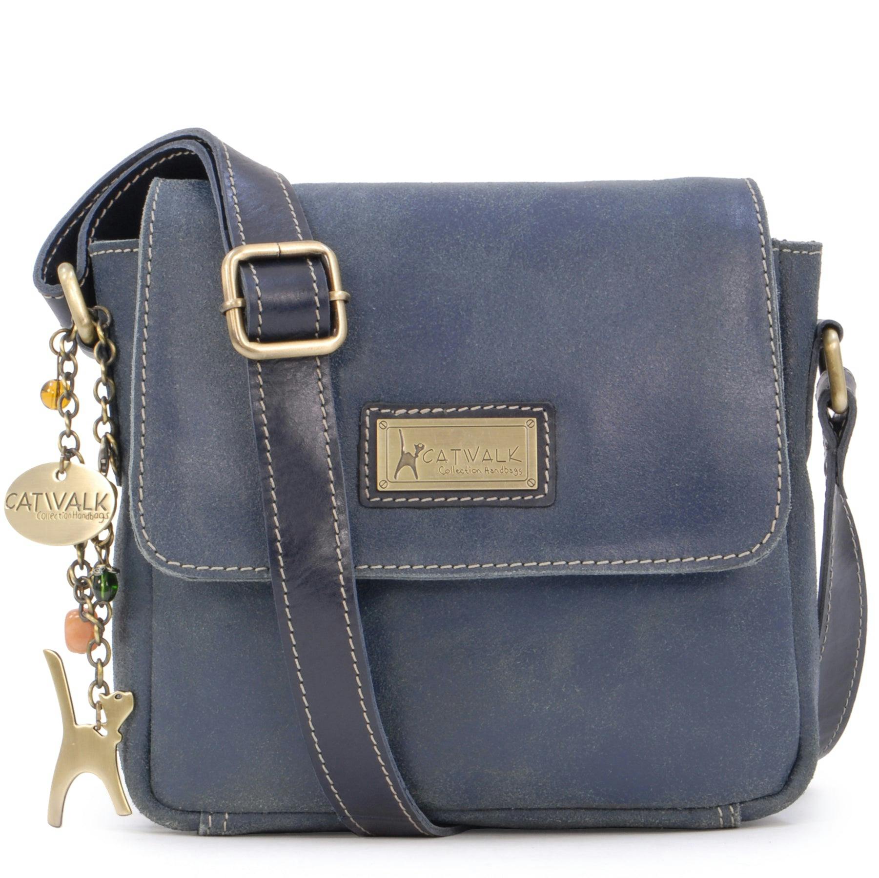 Catwalk Collection Handbags Blue Sabine - Messenger Bag - S