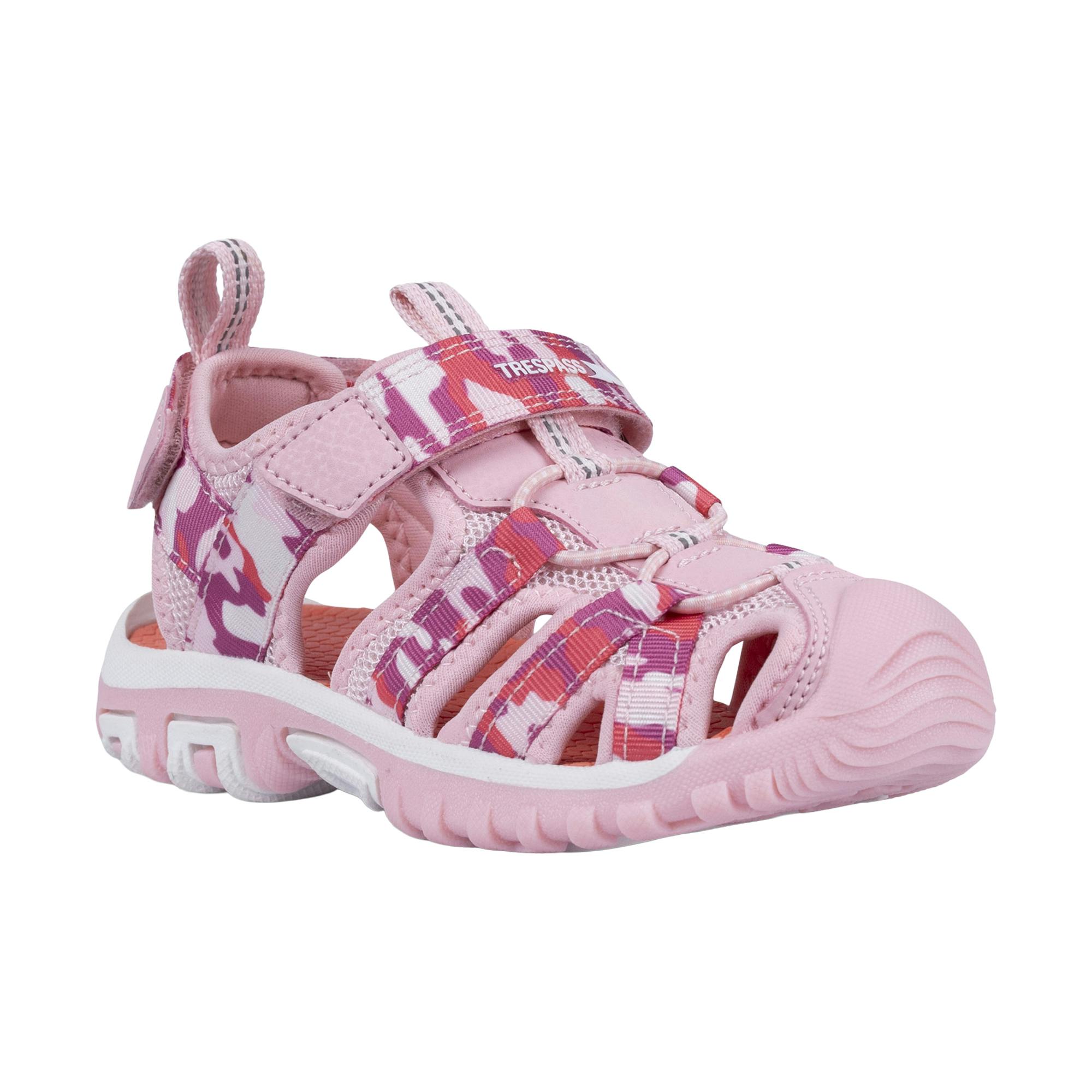 Trespass Pink Kids Jaime Sandals - 2 Uk - 30% Pu/25% Eva/25% Tpr/20% Textile