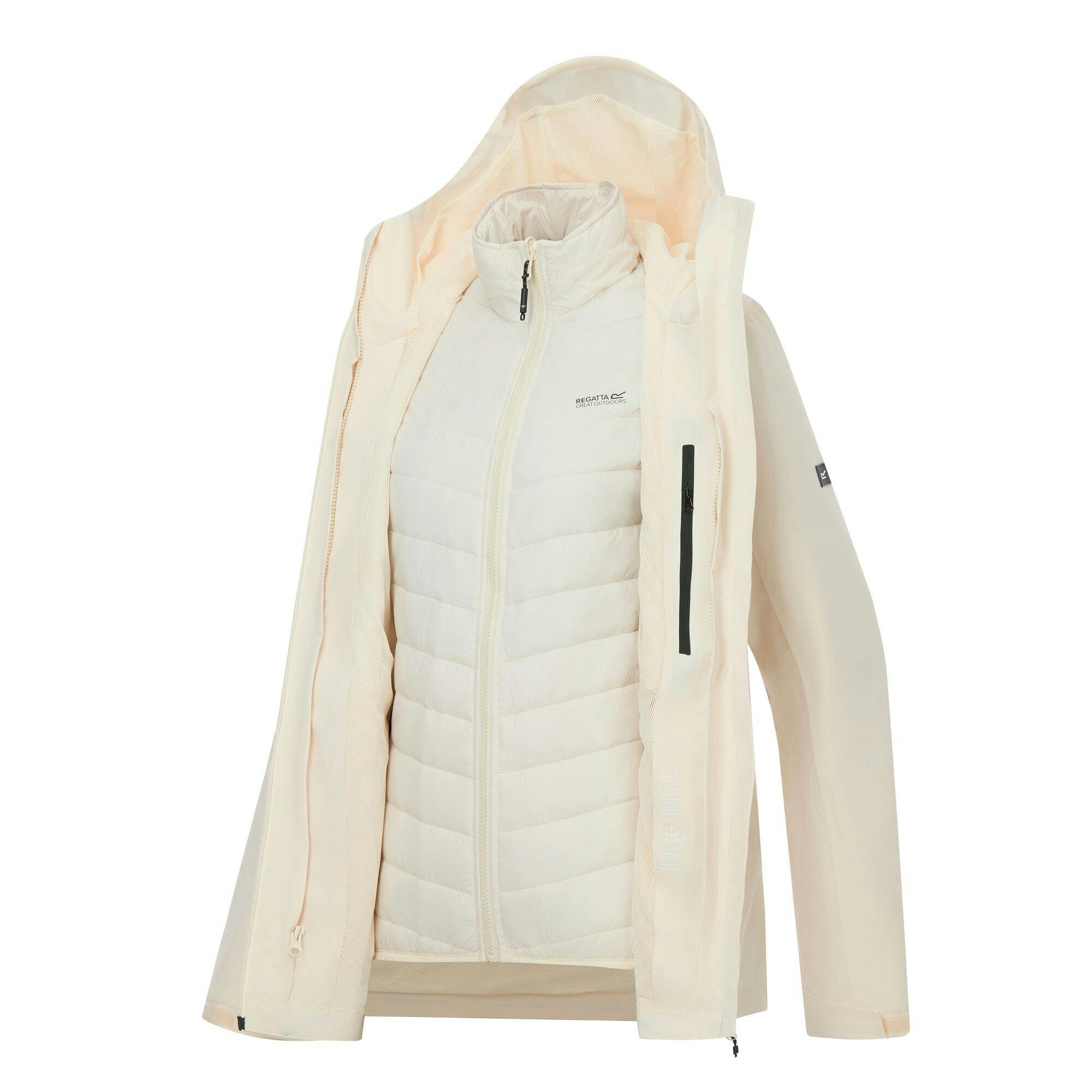 Regatta Women's Light / Wentwood 3 In 1 Jacket - Vanilla - 16 Uk - Vanilla - 100% Polyamide