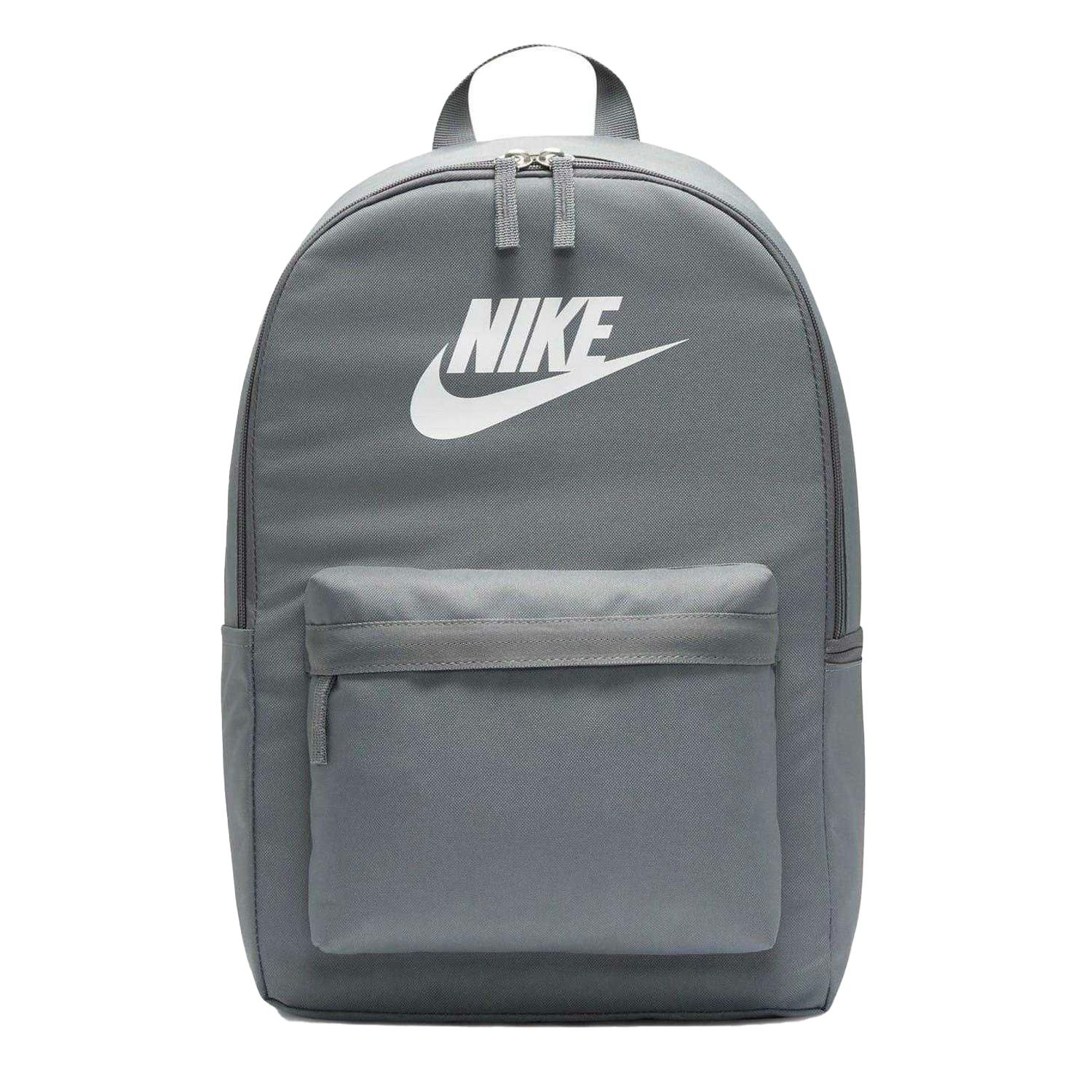Nike Grey/White Heritage Logo Backpack - One Size