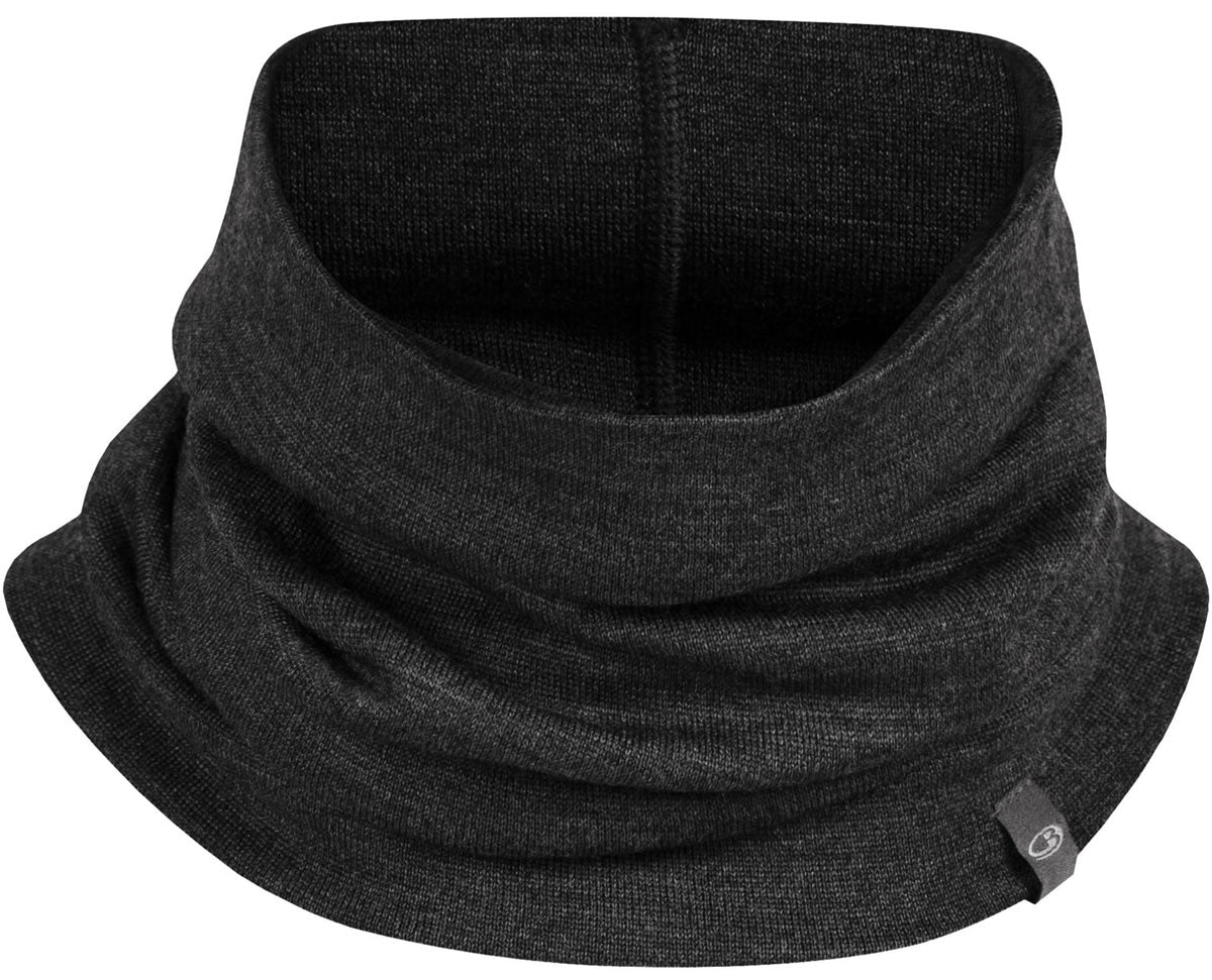 Icebreaker Grey 260Gsm "Apex" Merino Wool Chute Neck Gaiter (Ic-103458) - Jet Heather