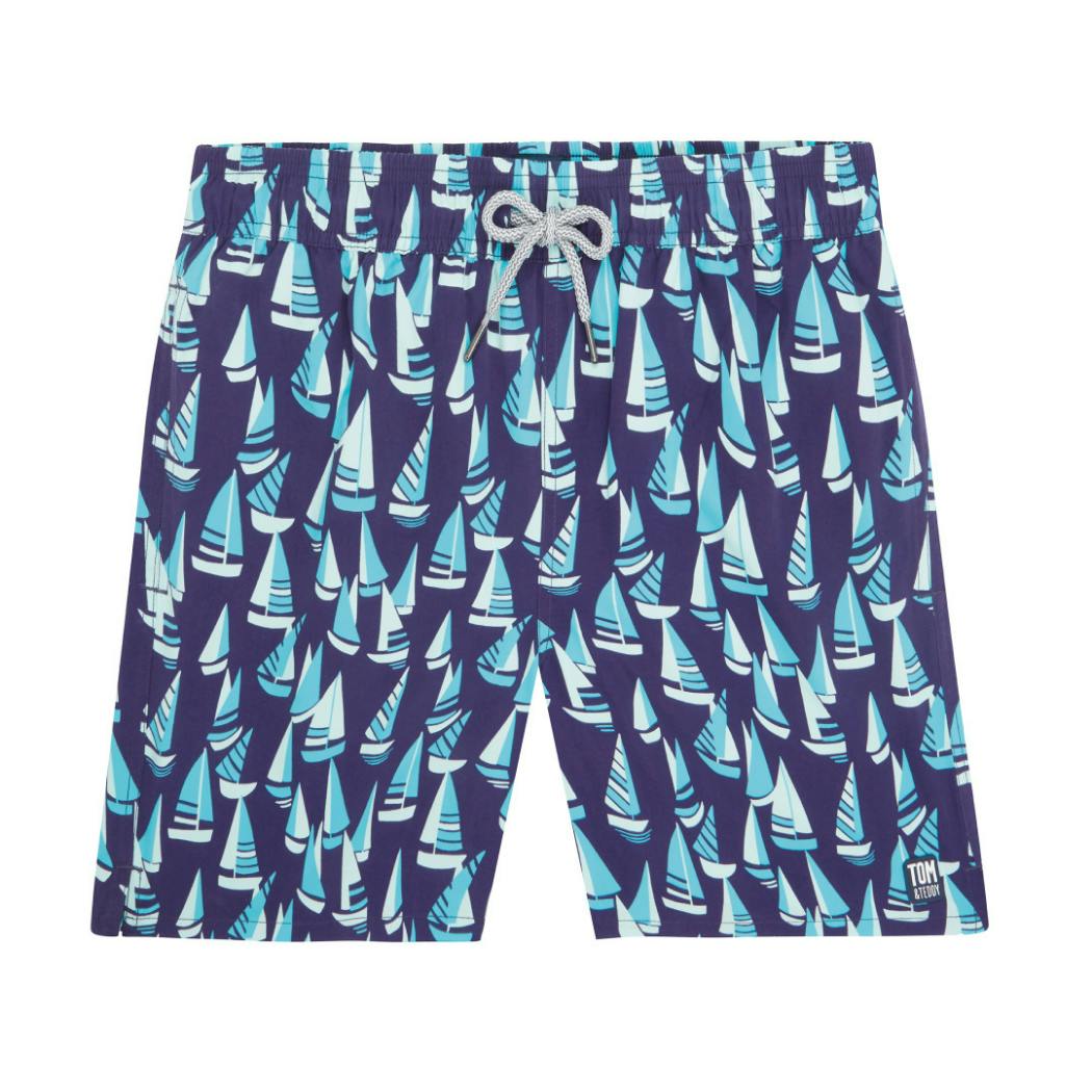 Tom & Teddy Boys Sky Blue Mulberry & Boats - Xxl
