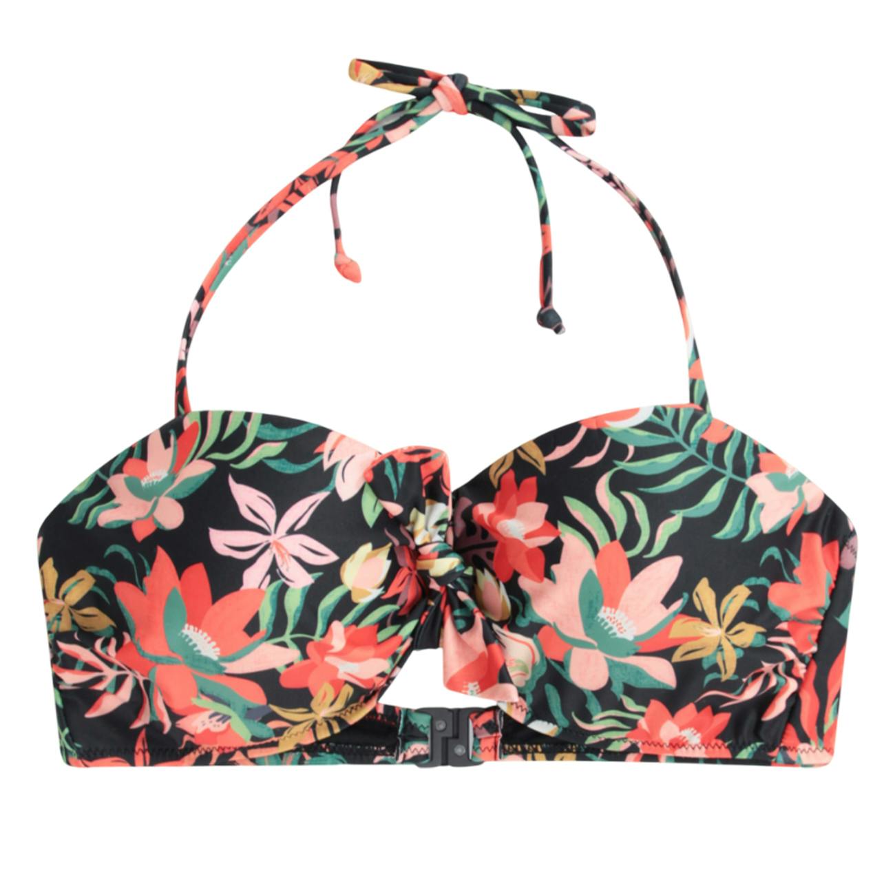 Animal Women's Docks Printed Front Tie Bikini Top - Mixed - Mixed - 20 Uk - 84% Recycled Polyester/16% Elastane