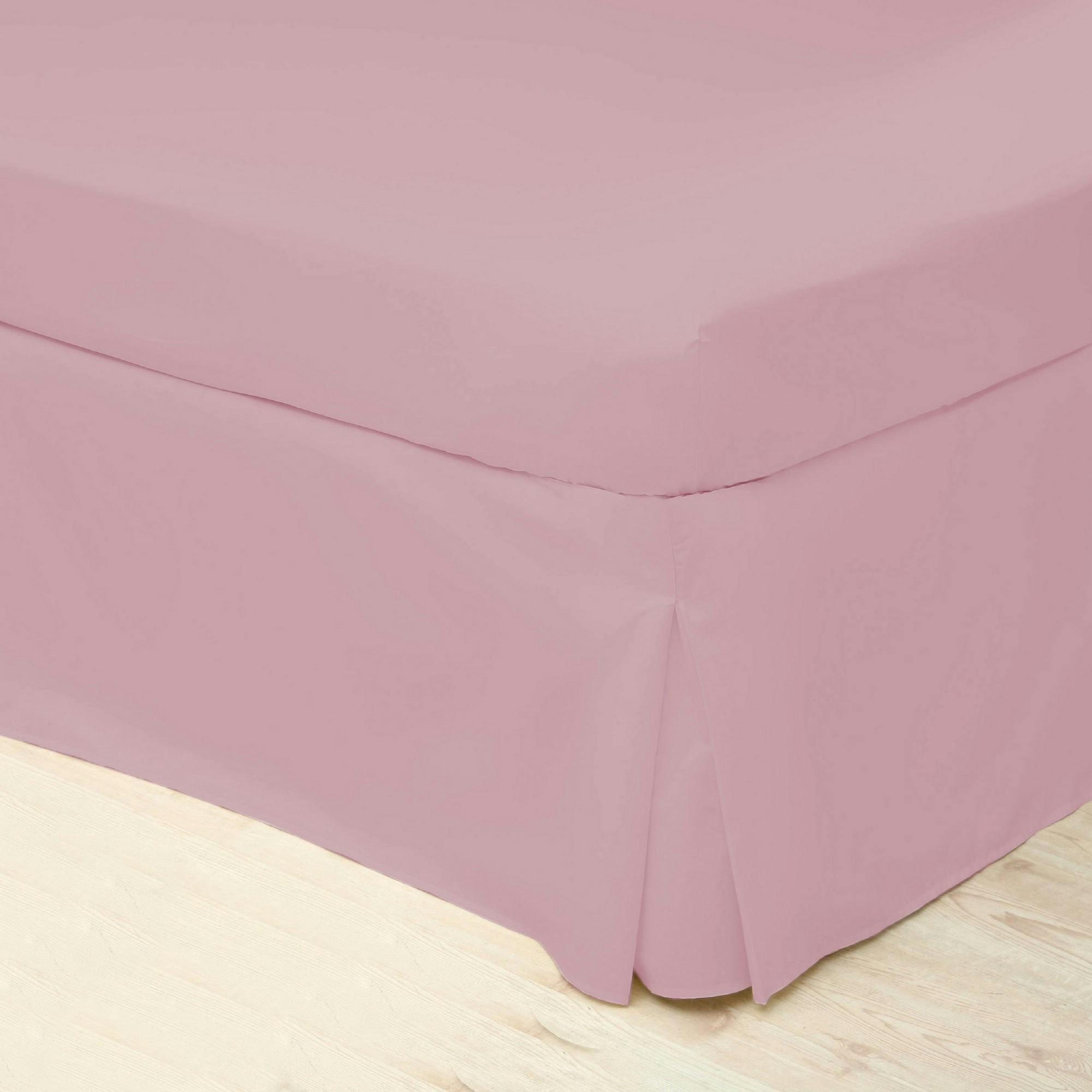 Belledorm Easycare Percale Platform Valance - Blush - Superking - Blush - 50% Cotton/50% Polyester