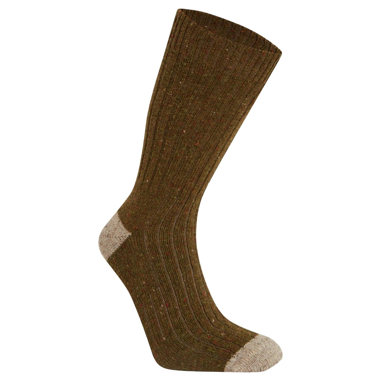 Craghoppers Unisex Dark/Beige Adult Torver Walking Socks - Moss/ - Moss/ - 6 Uk-8 Uk - 53% Wool/38% Acrylic/8% Polyamide/1% Elastane