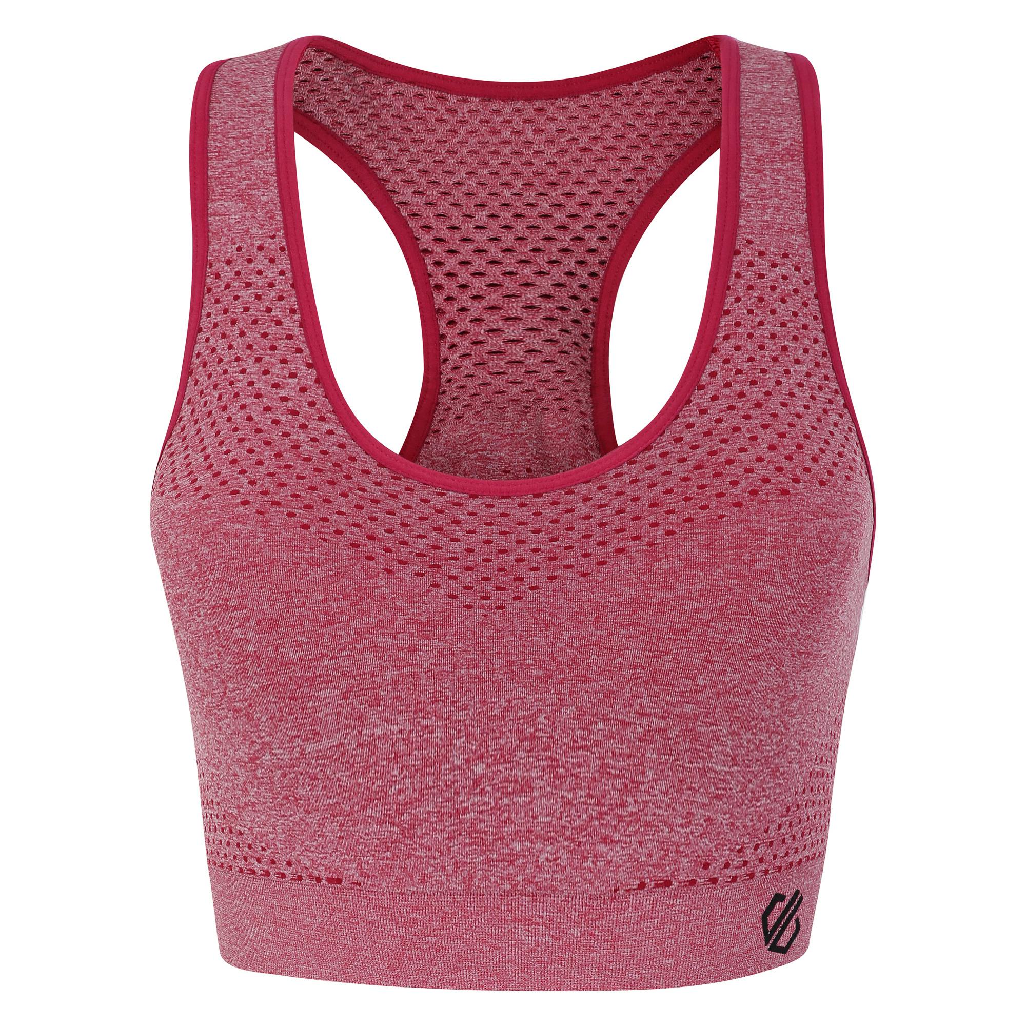 Dare 2B Women's Pink / Dont Sweat It Sports Bra - Berry Marl - Xs - Berry Marl - 92% Polyamide/8% Elastane