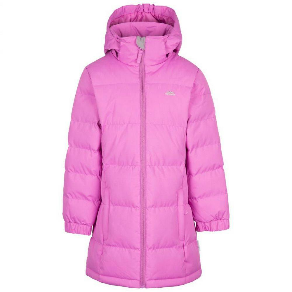 Trespass Women's Pink Girl's Tiffy Padded Coat In | : Size 11-12 Years - Image 2