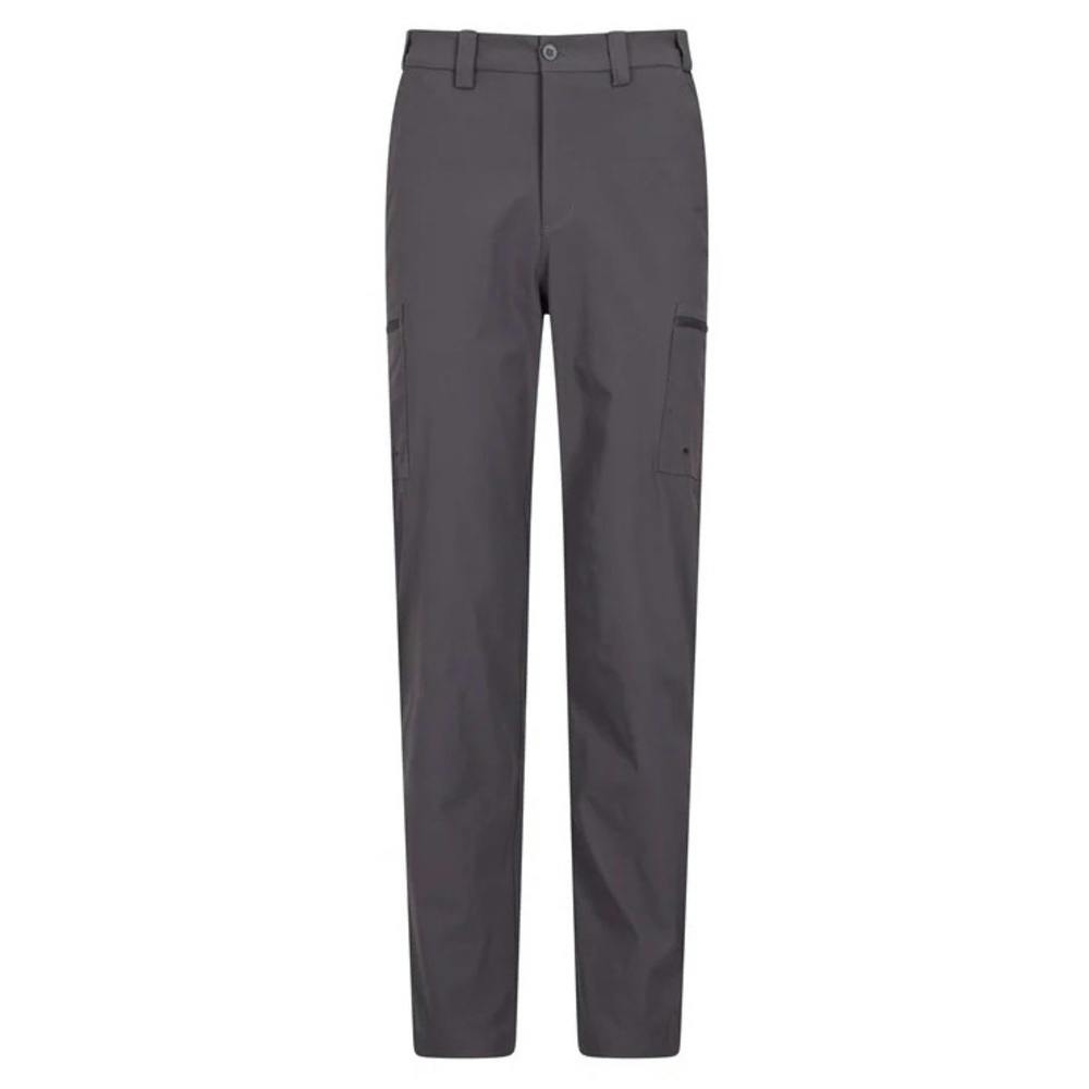 Mountain Warehouse Men's Grey Trek Stretch Cargo Trousers - 34R - 96% Nylon/4% Elastane