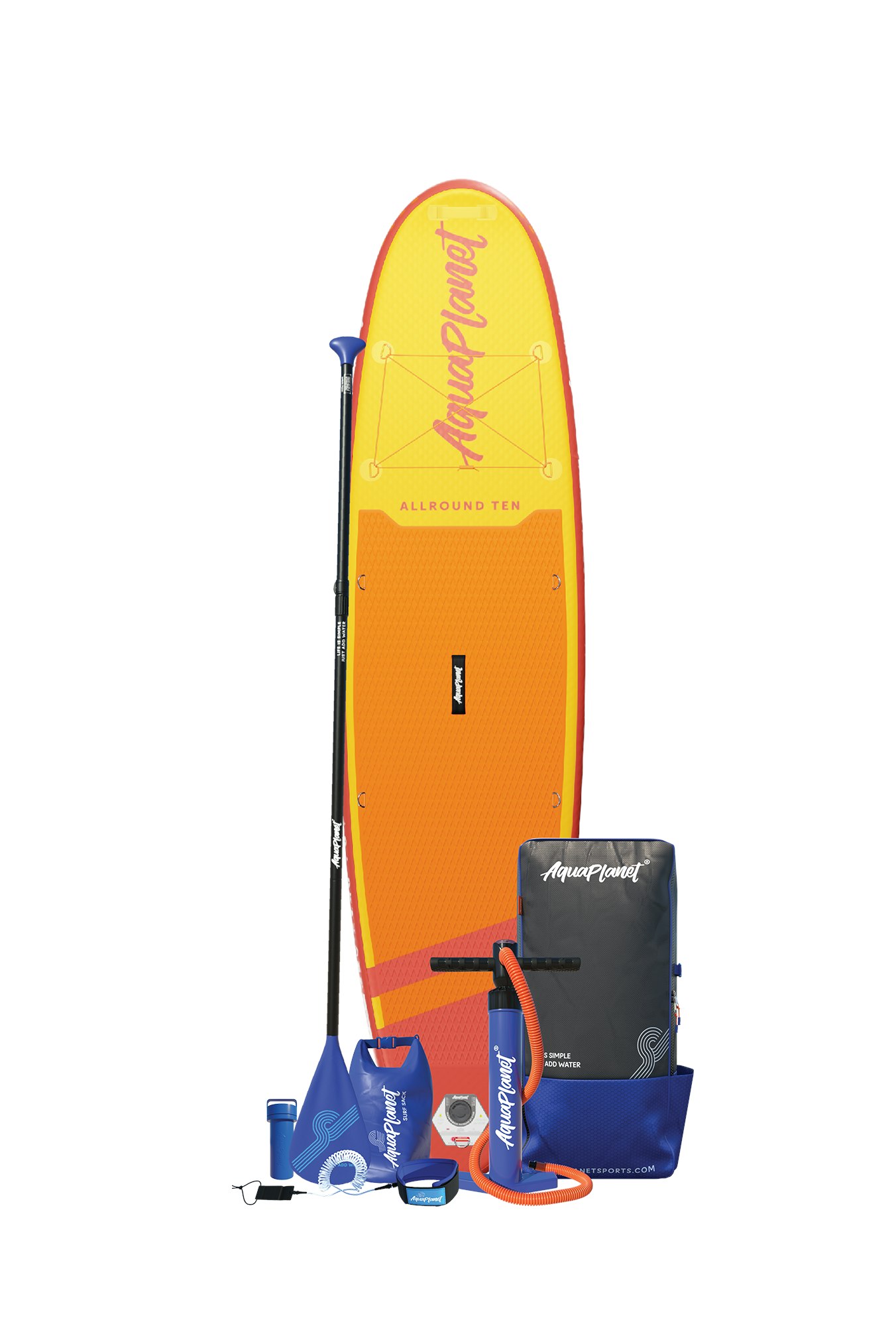 Aquaplanet Orange Allround Ten 10’ Inflatable Paddle Board Package