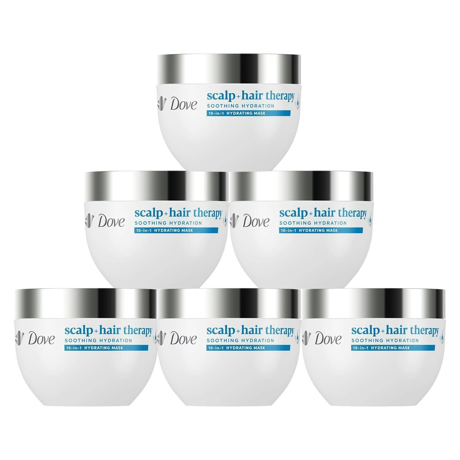 Dove Scalp + Hair Therapy Hair Mask - Soothing Hydration 10-In-1 Mask 6X270 Ml - Image 4