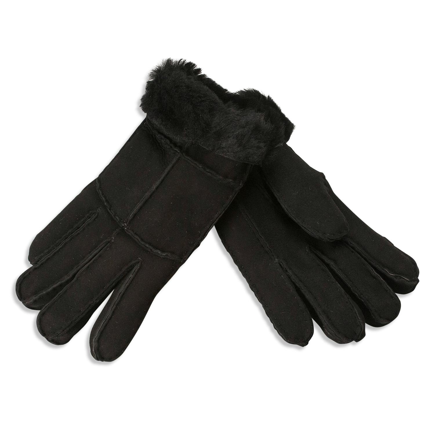 Nordvek Women's Black Sheepskin Gloves - Small - 6