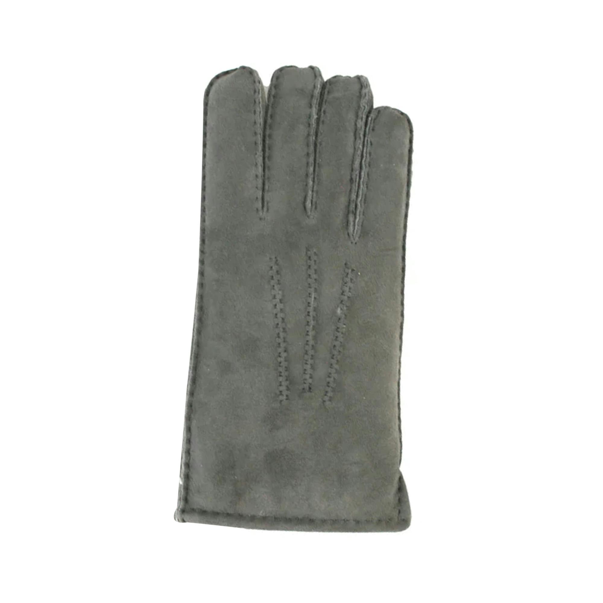 Eastern Counties Leather Men's Grey 3 Point Stitch Sheepskin Gloves - Xl - 100% Sheepskin