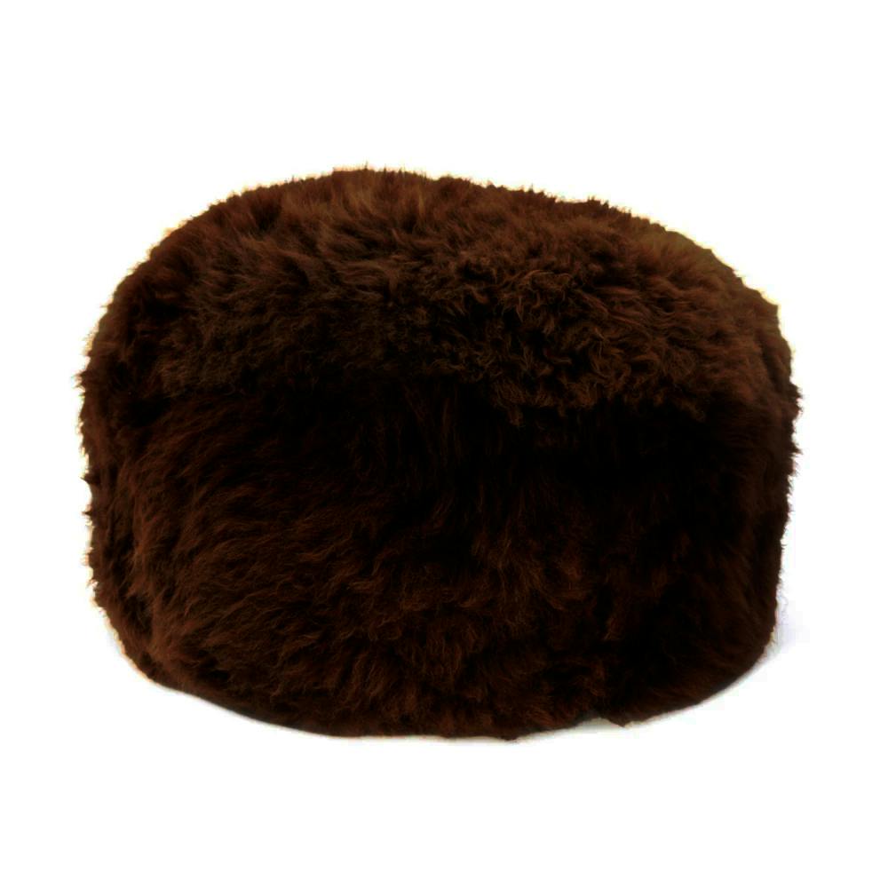 Eastern Counties Leather Sheepskin Pouffe - Chocolate - One Size - Chocolate - 100% Mixed