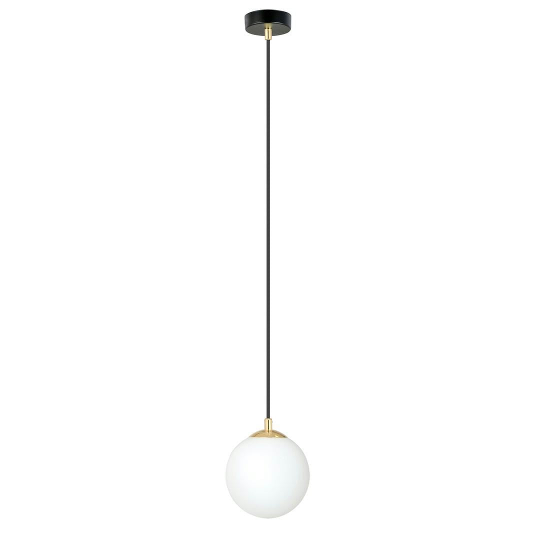 Emibig Black/Gold/White Royal Pendant Lamp 1 X E14 With Shade
