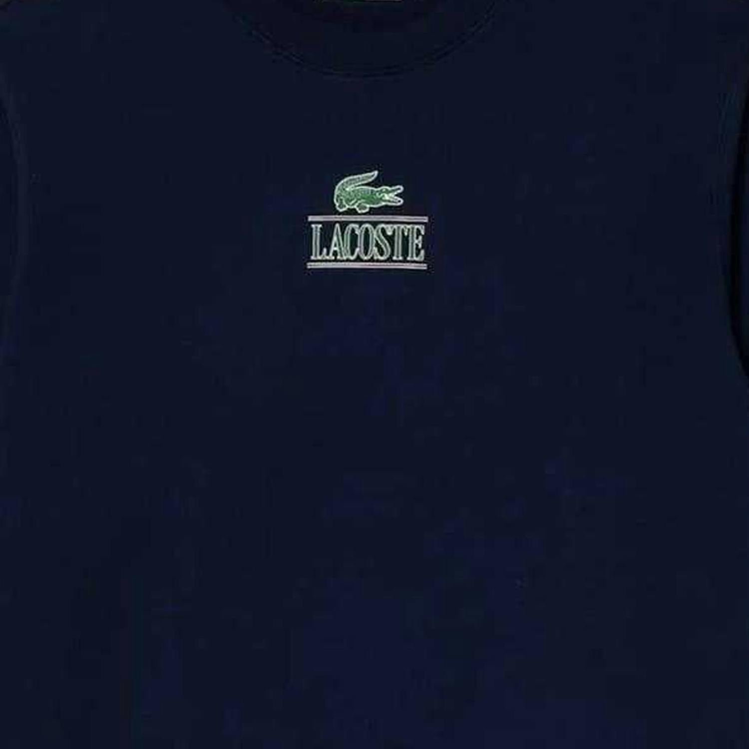 Lacoste Unisex Blue Adult Logo Sweatshirt - Navy - Xs - Navy - 100% Cotton