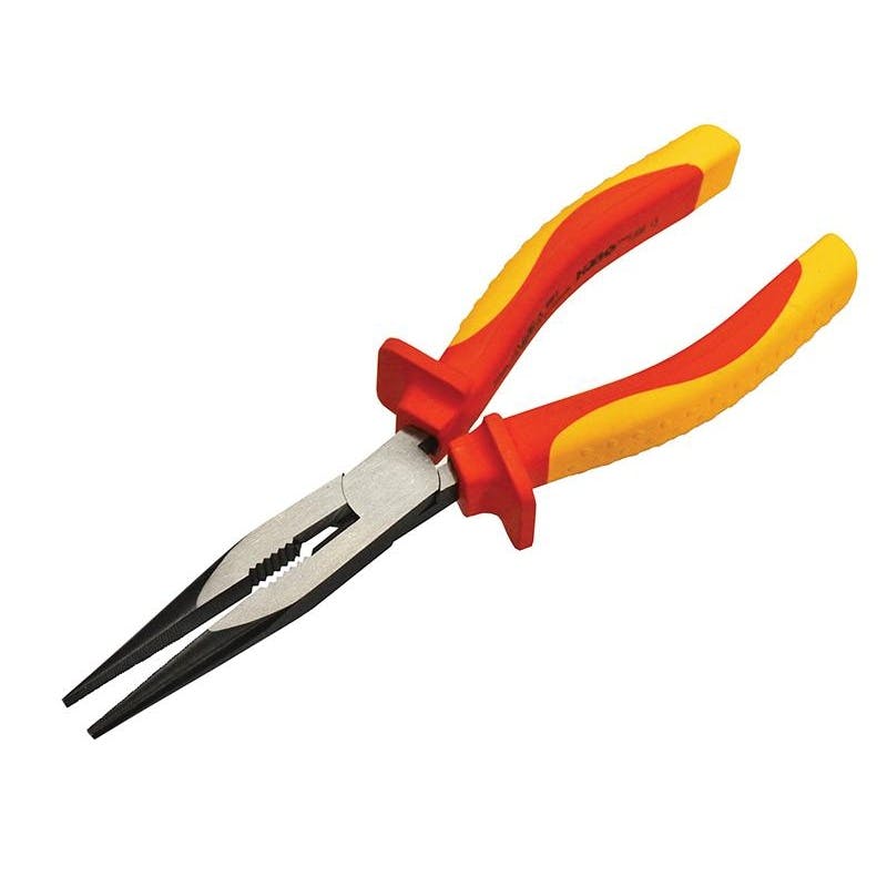 Faithfull Vde Long Nose Pliers - Multi Colour - Multi Colour - 200Mm (8In)