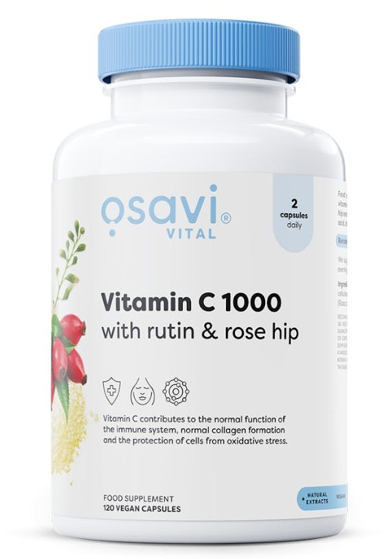 Osavi Vitamin C1000 With Rutin & Rose Hip - 120 Vegan Caps - Image 5